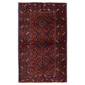 Ecarpetgallery Hand Knotted Teimani Dark Red Navy Wool Rug 310 X 65