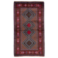 Ecarpetgallery Hand Knotted Teimani Light Blue Red Wool Rug 36 X 64