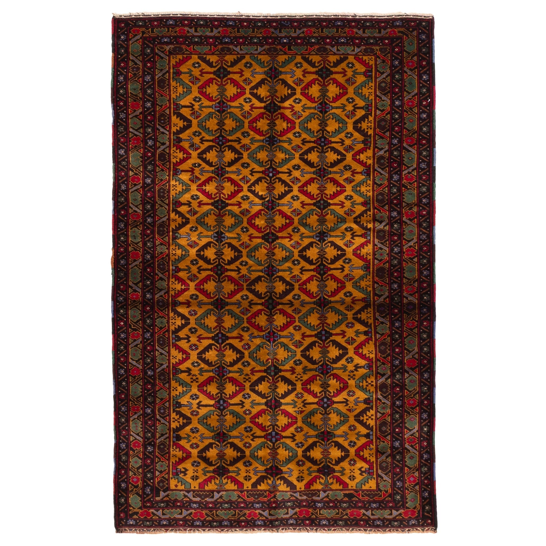 Ecarpetgallery Hand Knotted Teimani Light Brown Wool Rug 36 X 57