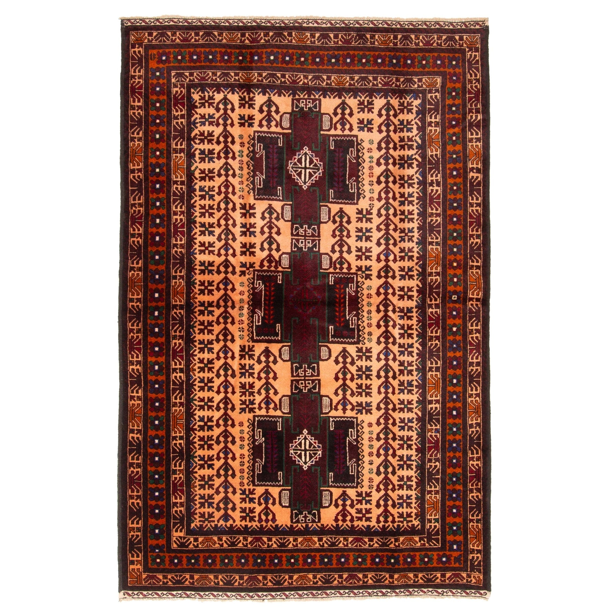 Ecarpetgallery Hand Knotted Teimani Light Brown Wool Rug 42 X 68
