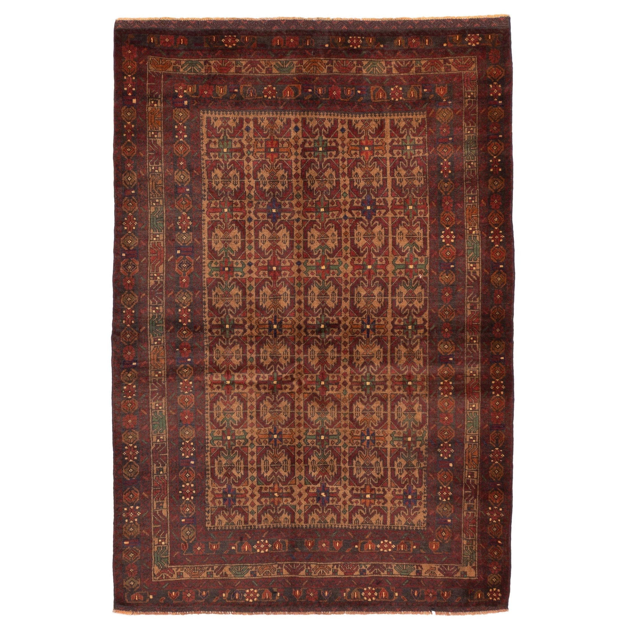 Ecarpetgallery Hand Knotted Teimani Light Brown Wool Rug 43 X 66