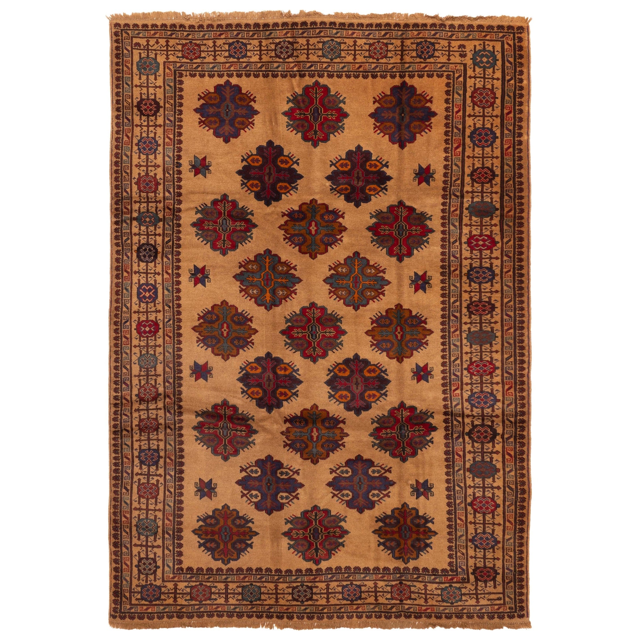 Ecarpetgallery Hand Knotted Teimani Light Brown Wool Rug 67 X 93