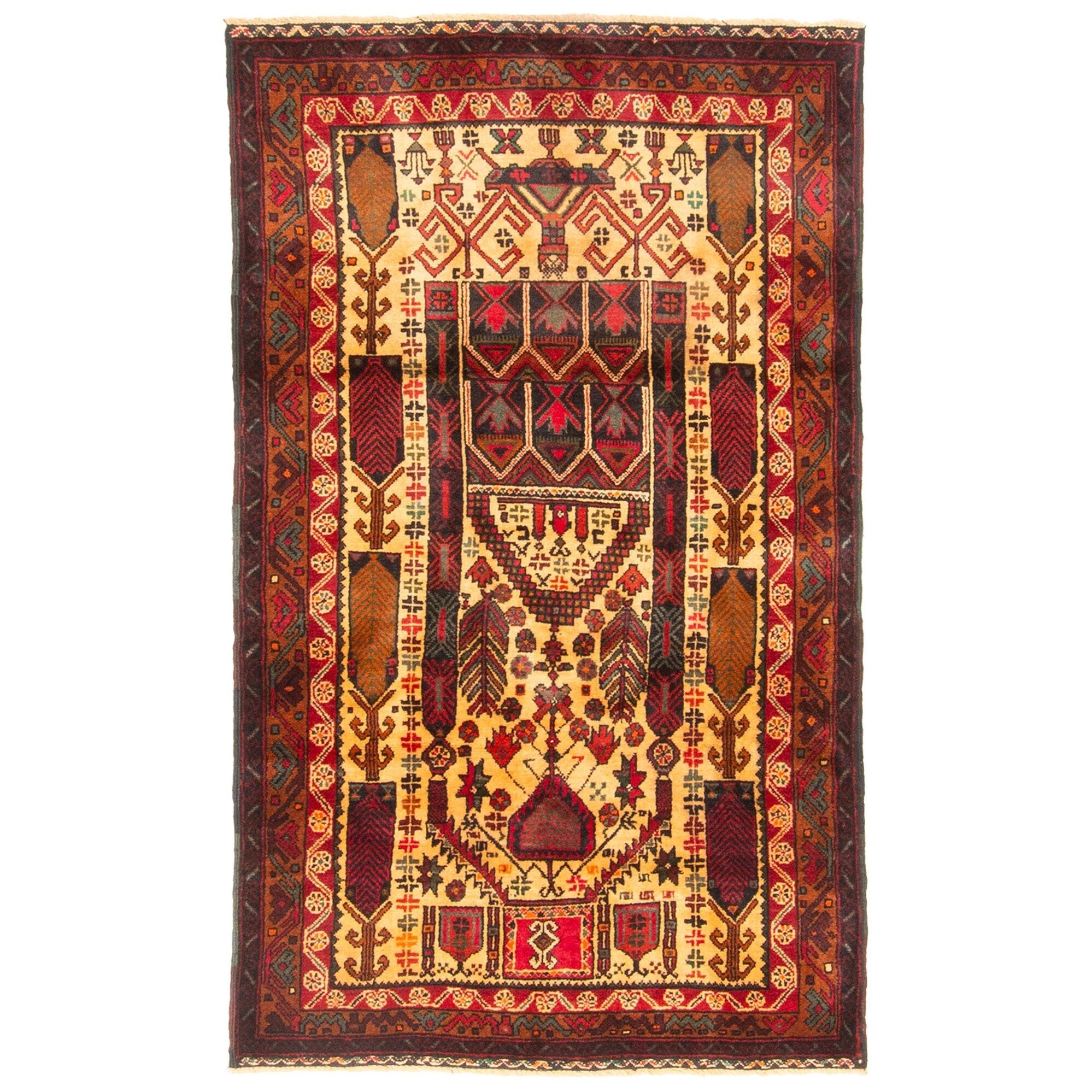 Ecarpetgallery Hand Knotted Teimani Light Brown Wool Rug 211 X 411