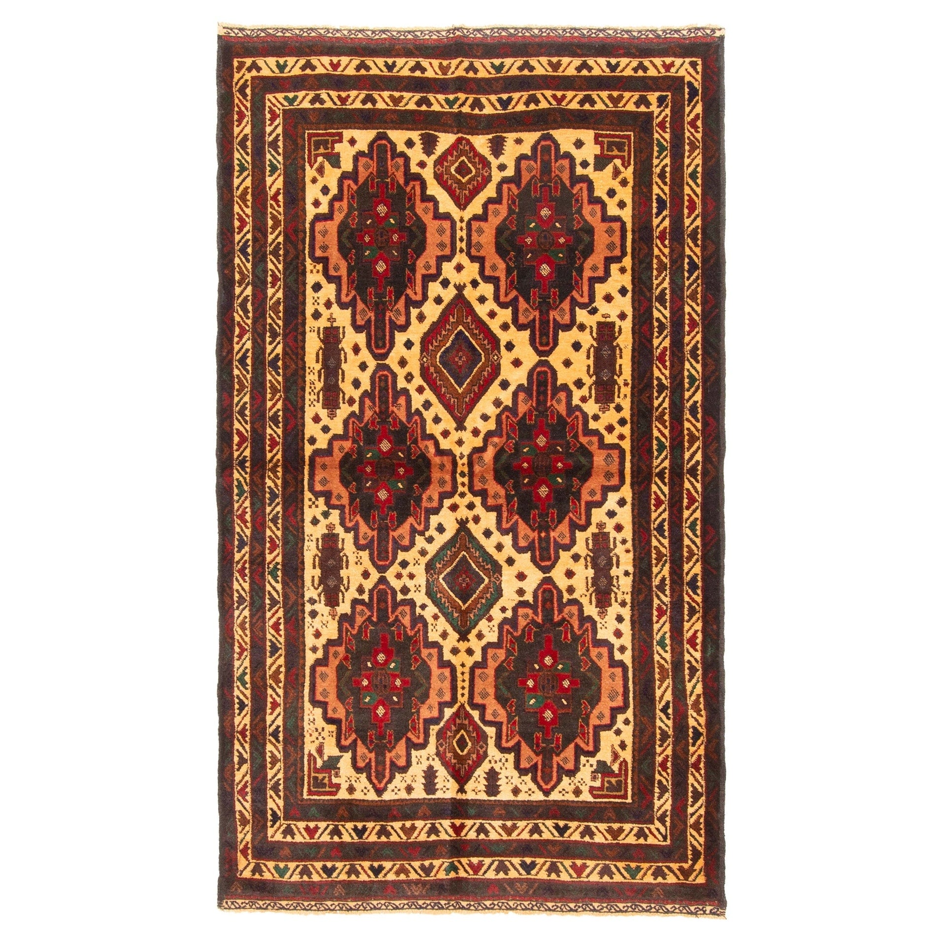 Ecarpetgallery Hand Knotted Teimani Light Brown Wool Rug 38 X 62
