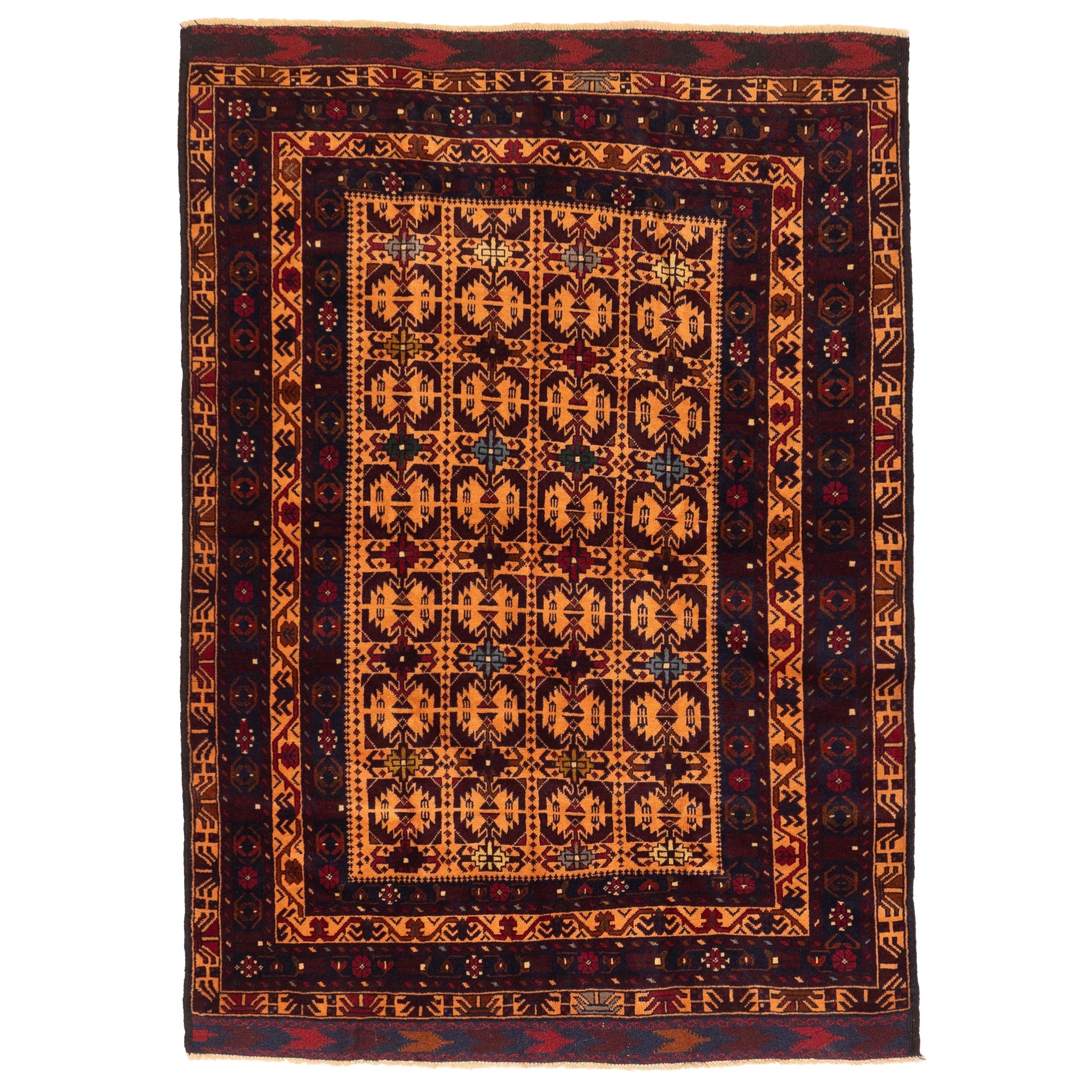 Ecarpetgallery Hand Knotted Teimani Light Copper Wool Rug 46 X 63