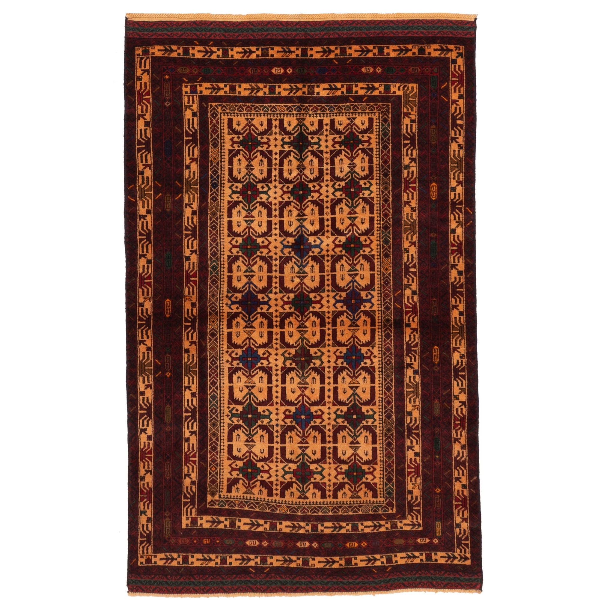 Ecarpetgallery Hand Knotted Teimani Light Orange Wool Rug 40 X 67