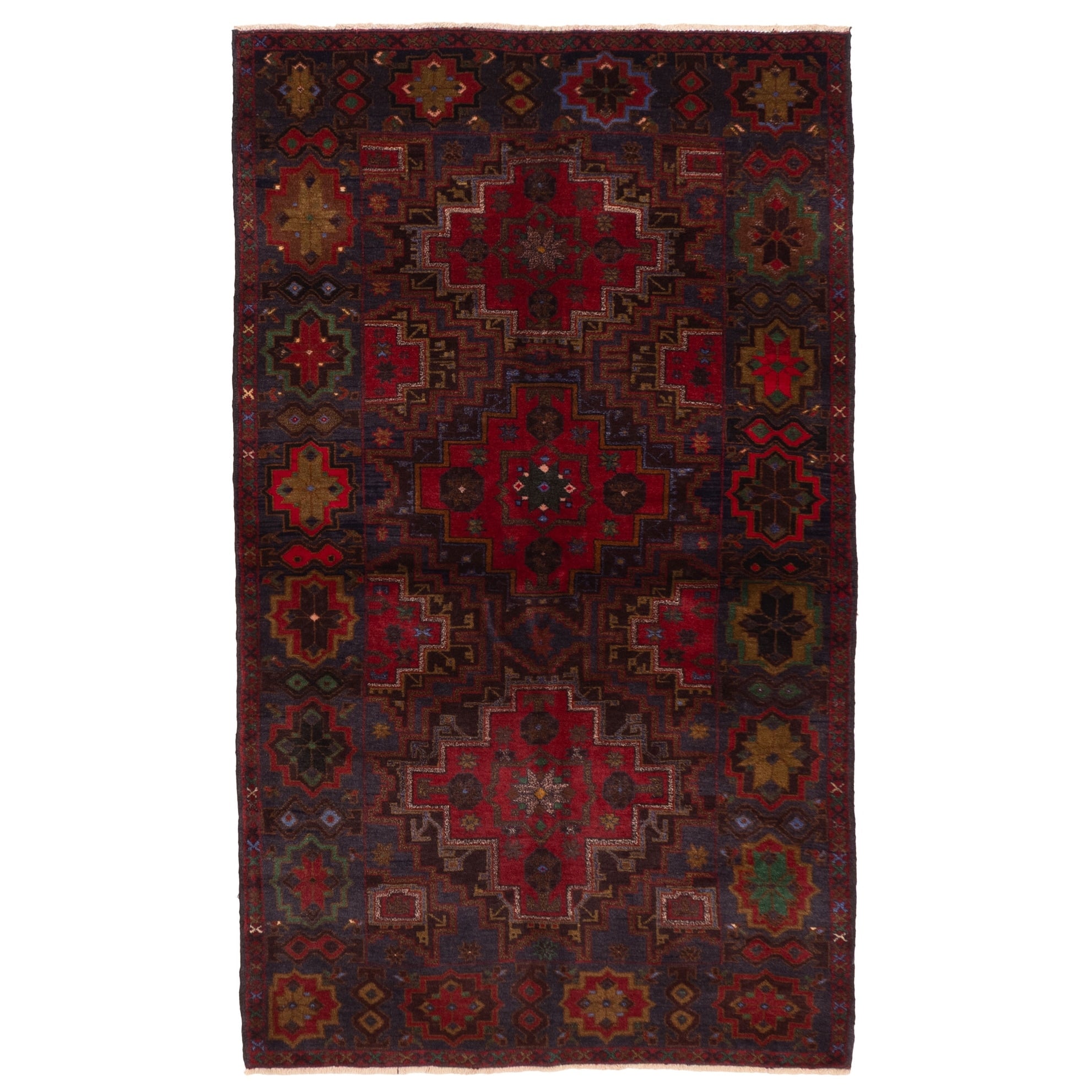 Ecarpetgallery Hand Knotted Teimani Navy Wool Rug 311 X 69