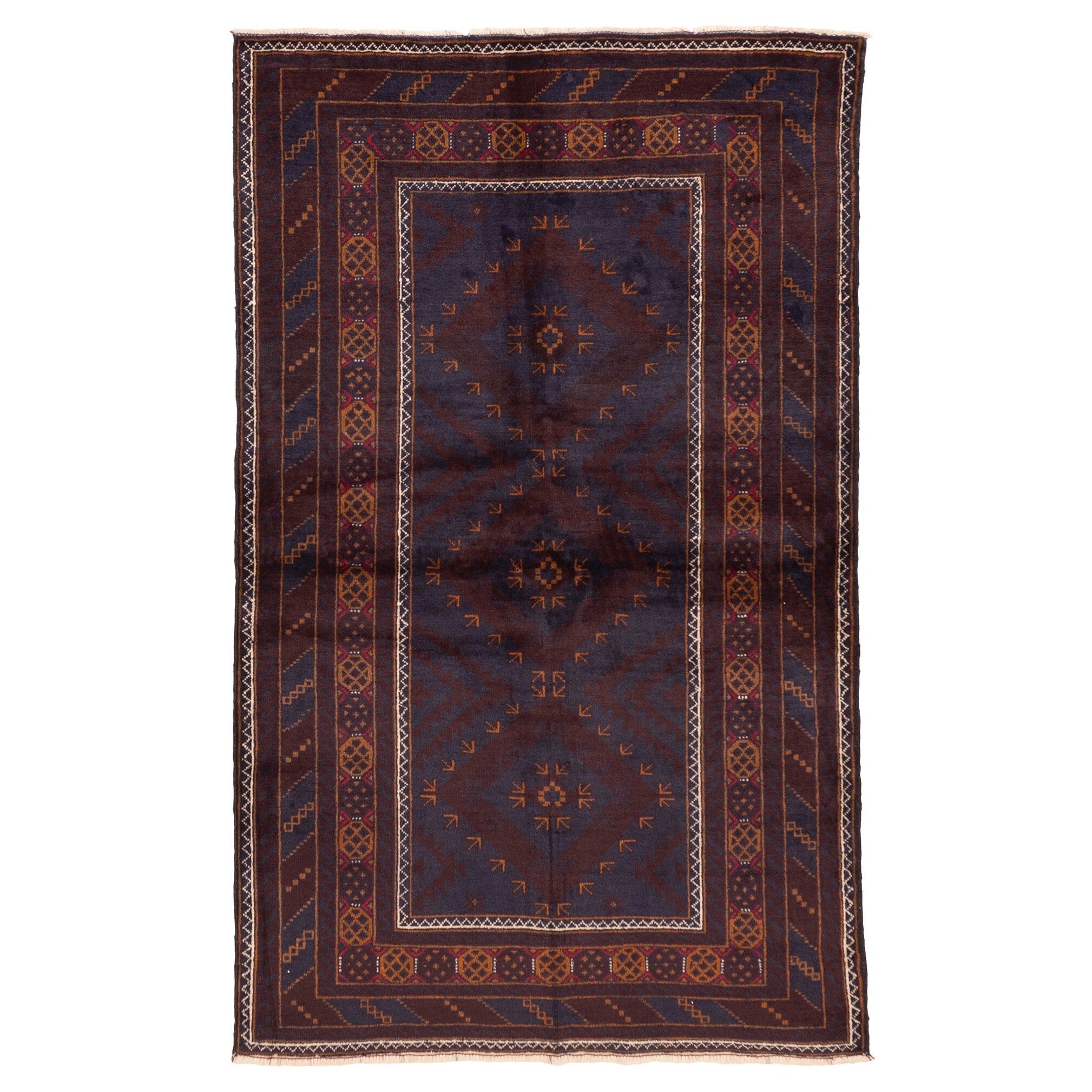 Ecarpetgallery Hand Knotted Teimani Navy Wool Rug 39 X 61