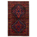 Ecarpetgallery Hand Knotted Teimani Navy Red Wool Rug 39 X 63