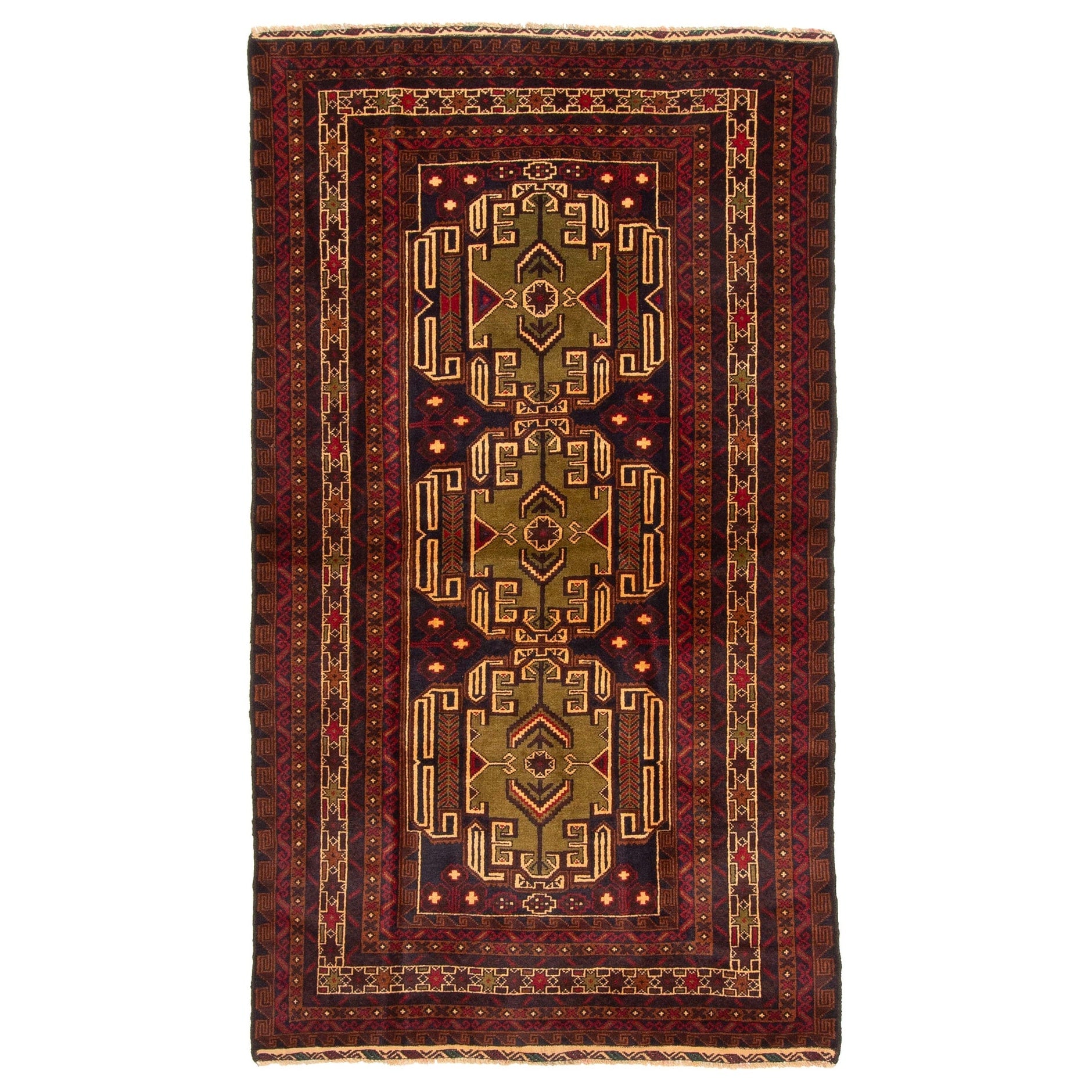 Ecarpetgallery Hand Knotted Teimani Olive Wool Rug 311 X 610