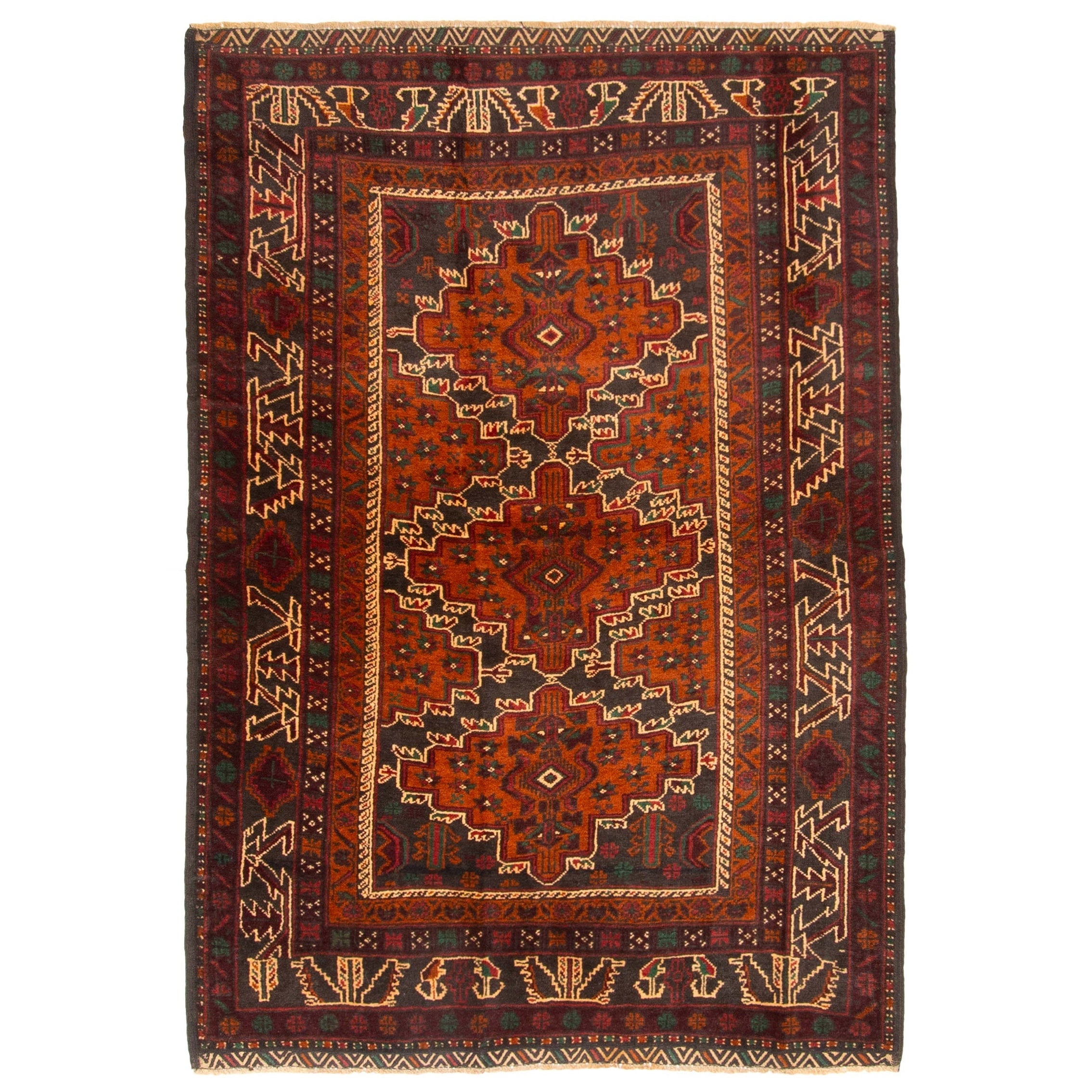 Ecarpetgallery Hand Knotted Teimani Orange Wool Rug 40 X 510