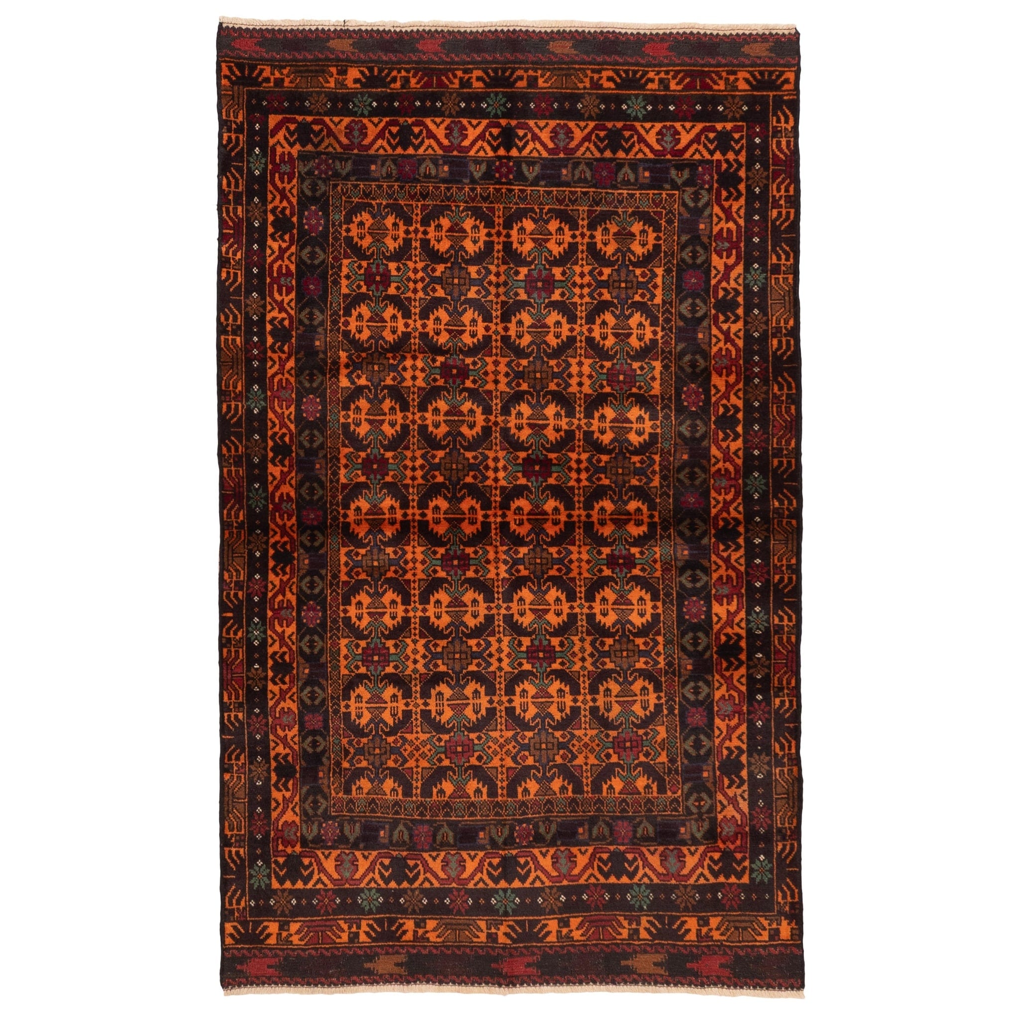 Ecarpetgallery Hand Knotted Teimani Orange Wool Rug 39 X 61