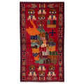 Ecarpetgallery Hand Knotted Teimani Red Wool Rug 36 X 65