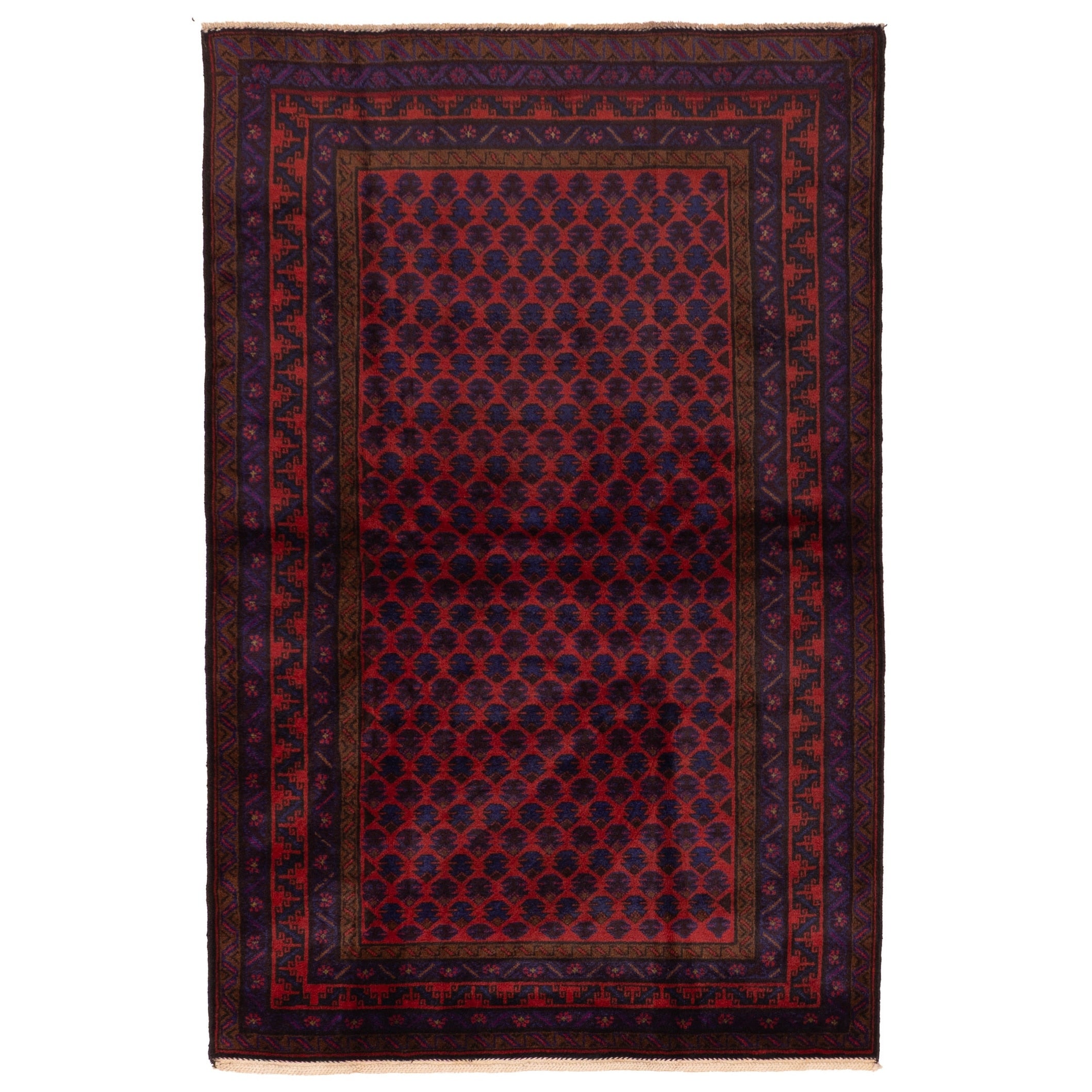 Ecarpetgallery Hand Knotted Teimani Red Wool Rug 42 X 65