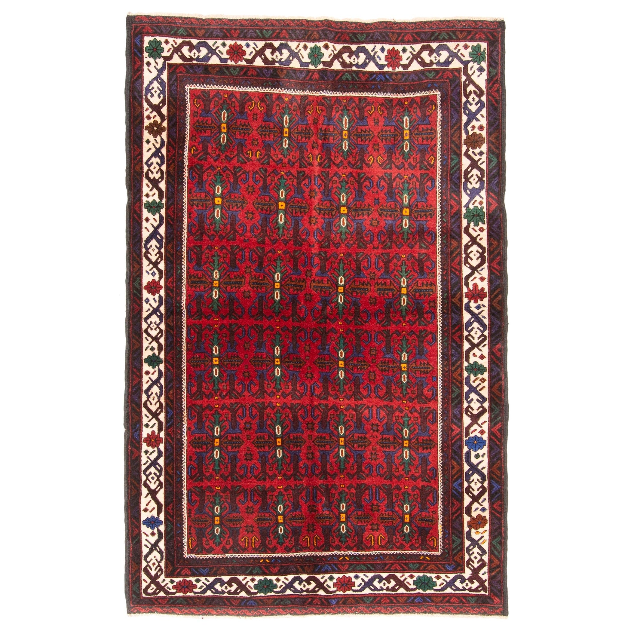 Ecarpetgallery Hand Knotted Teimani Red Wool Rug 311 X 62