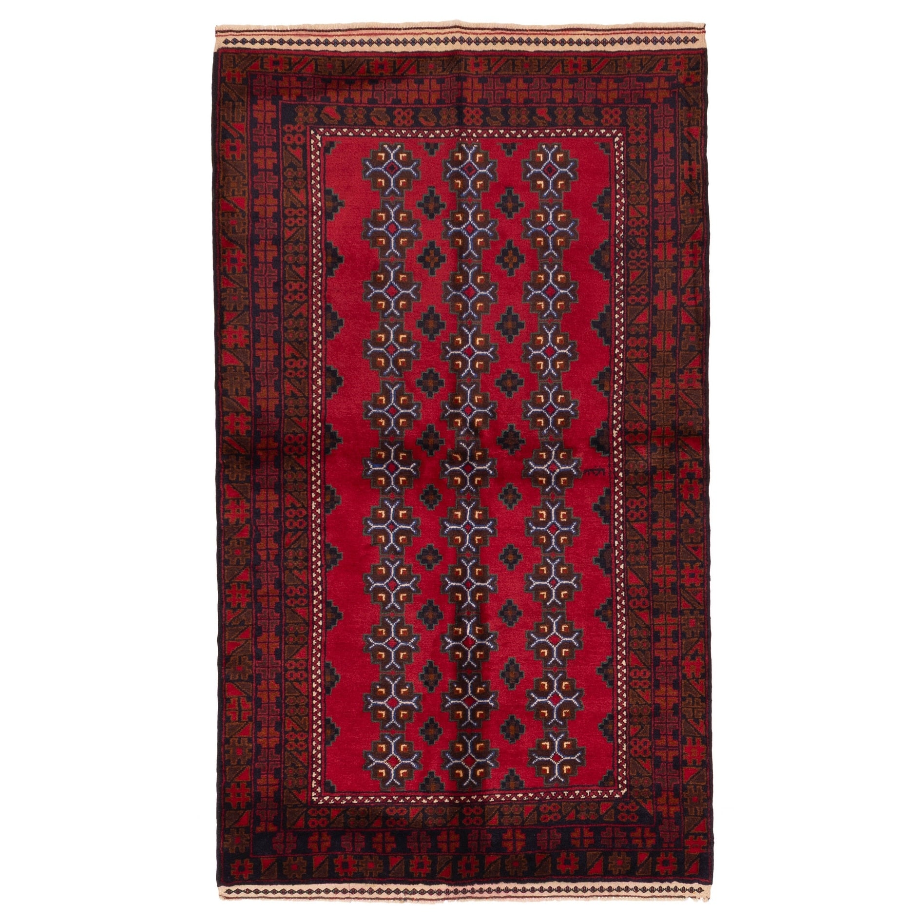 Ecarpetgallery Hand Knotted Teimani Red Wool Rug 310 X 68
