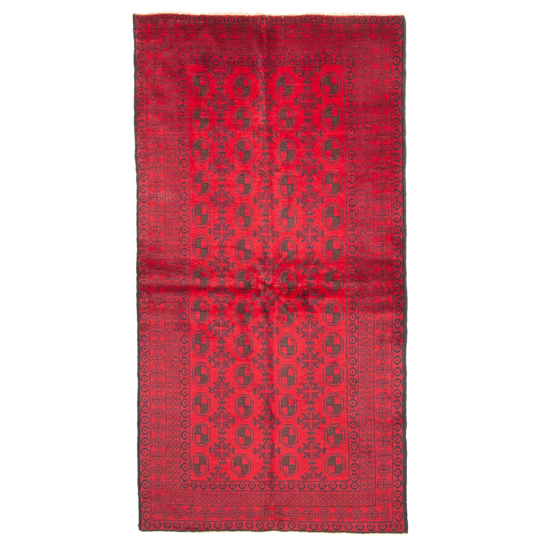 Ecarpetgallery Hand Knotted Teimani Red Wool Rug 36 X 68