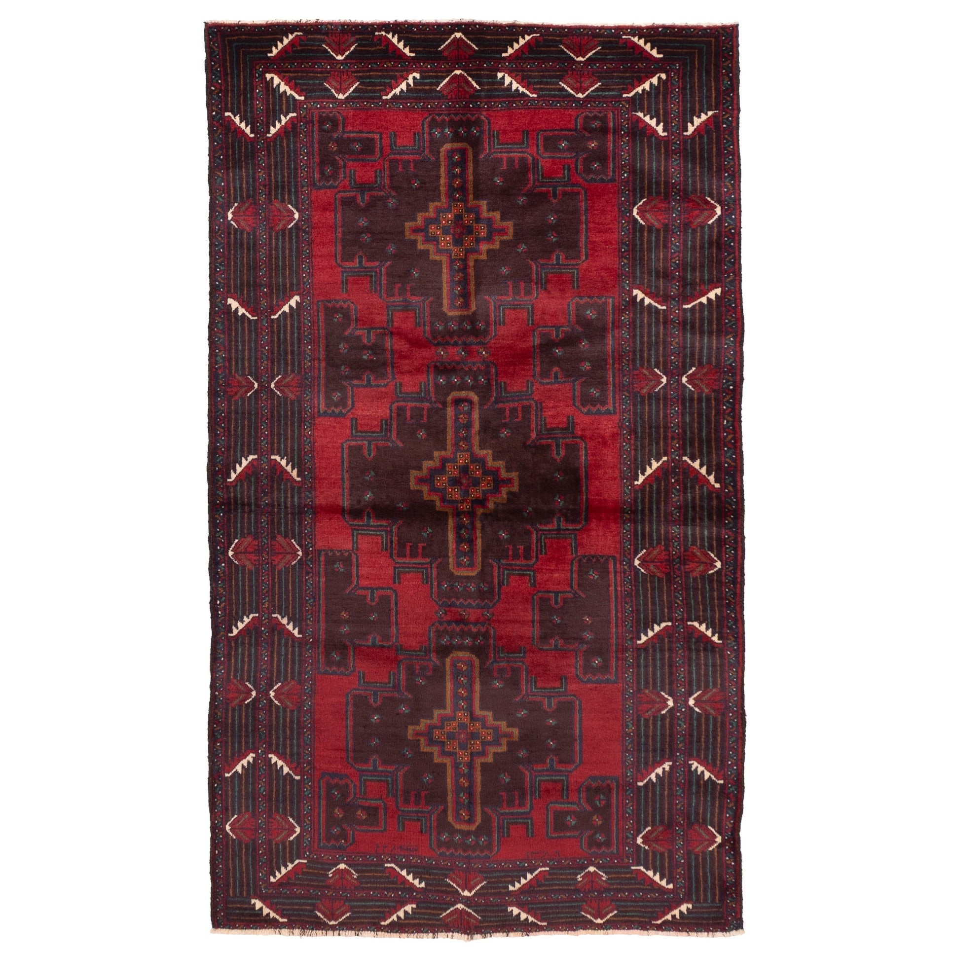 Ecarpetgallery Hand Knotted Teimani Red Wool Rug 39 X 69