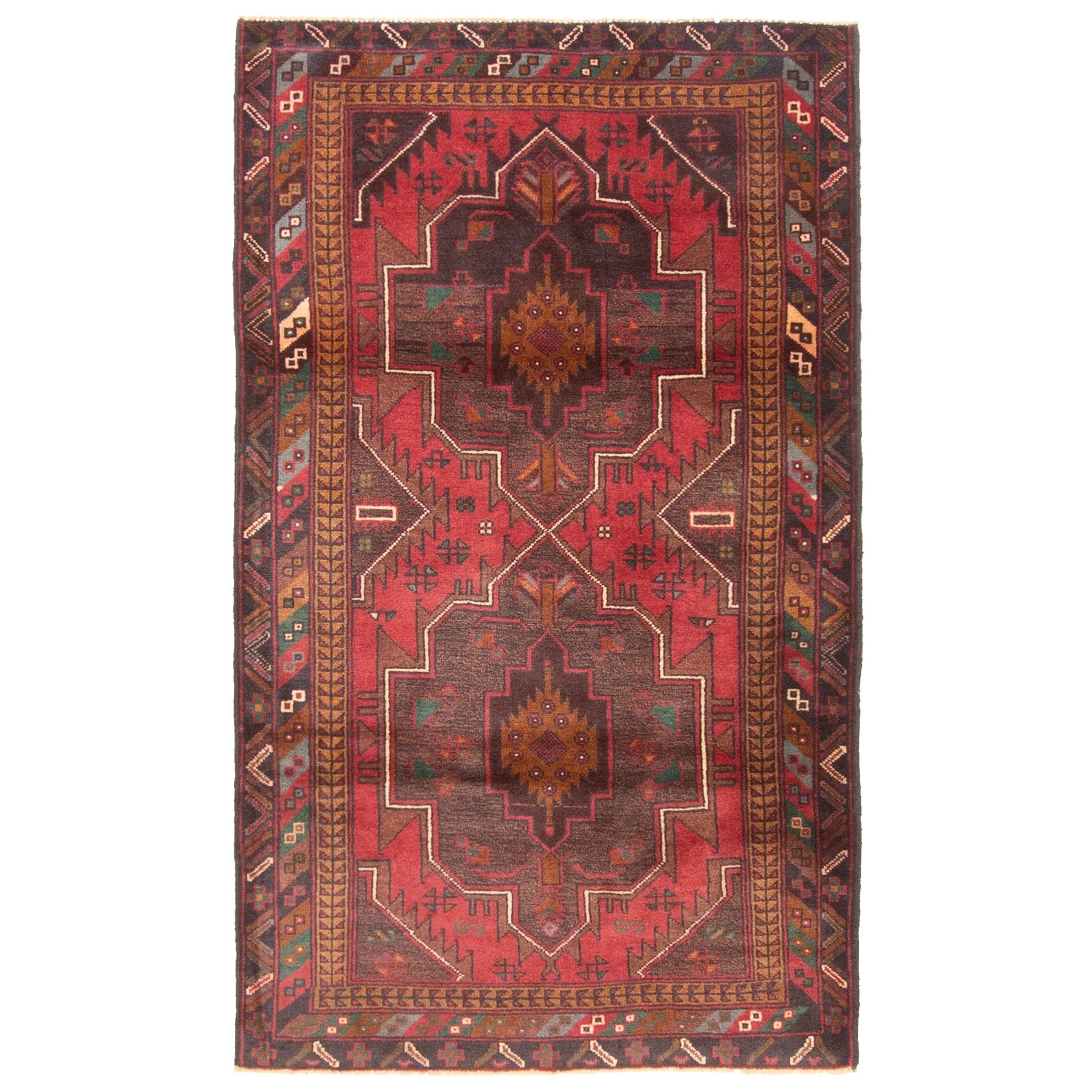 Ecarpetgallery Hand Knotted Teimani Red Wool Rug 30 X 52