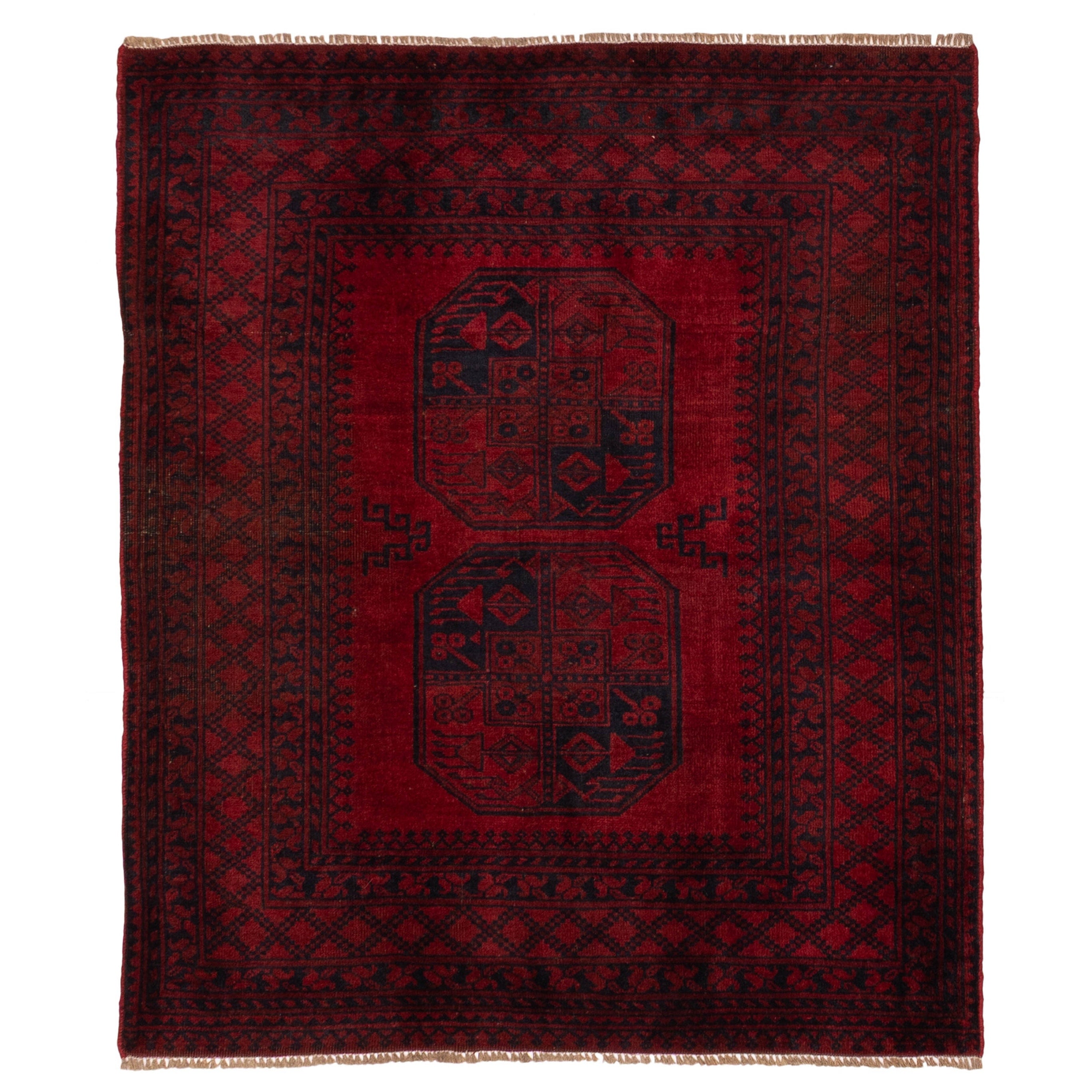 Ecarpetgallery Hand Knotted Teimani Red Wool Rug 41 X 49