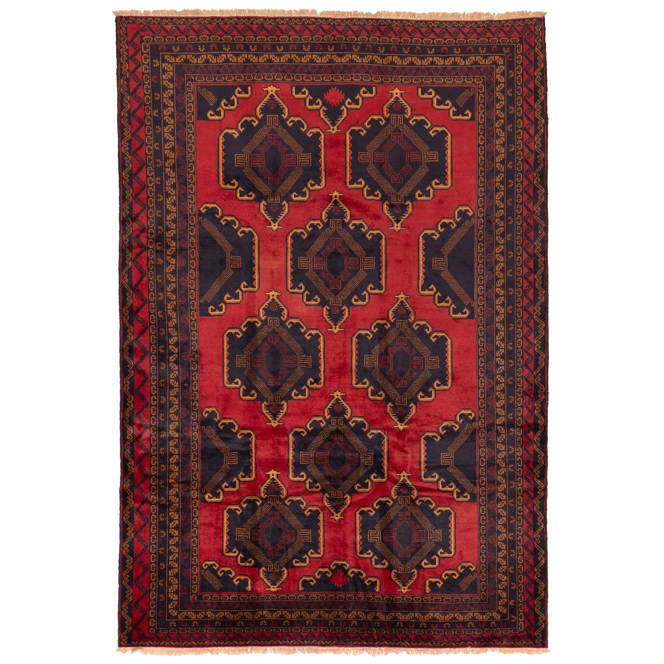 Ecarpetgallery Hand Knotted Teimani Red Wool Rug 65 X 97
