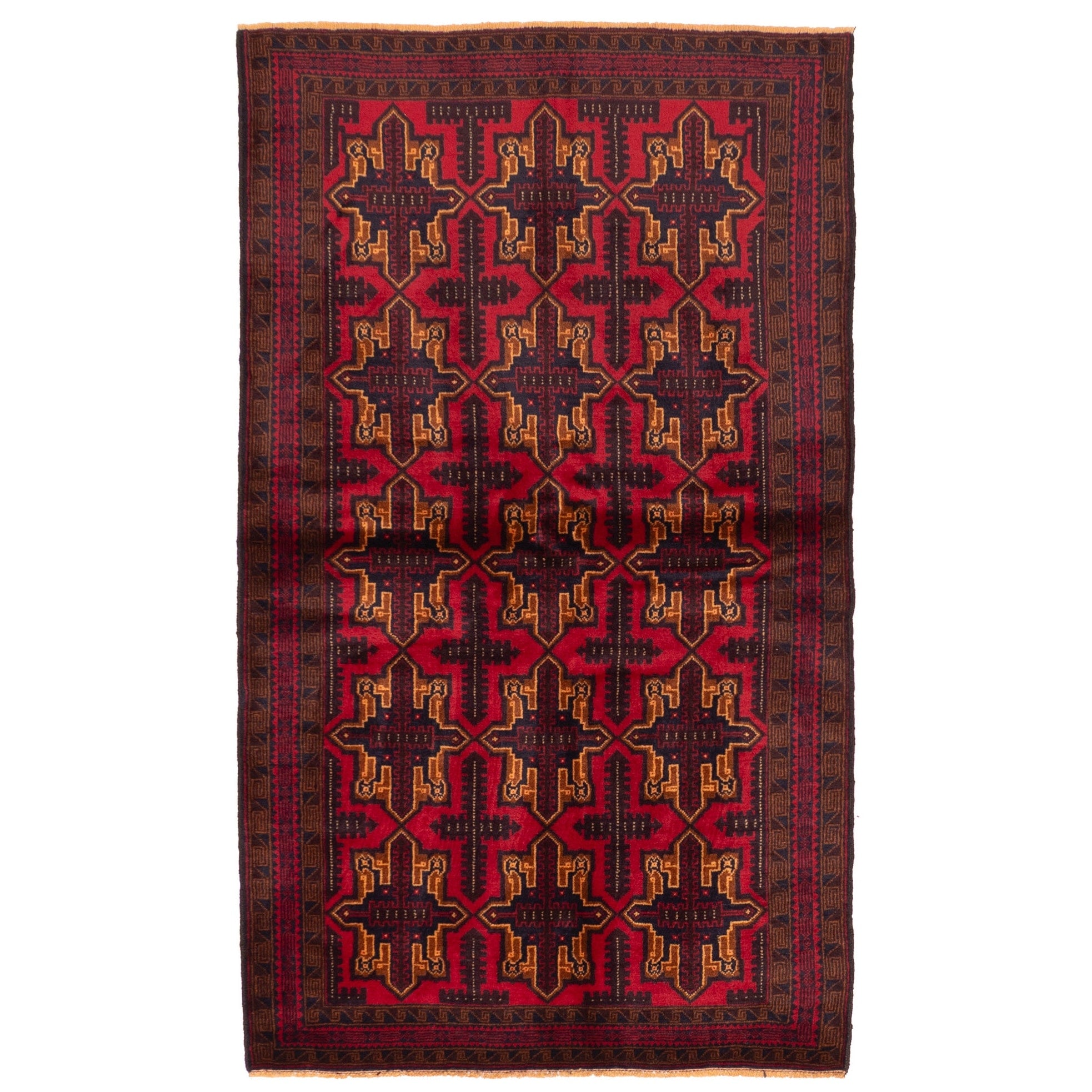 Ecarpetgallery Hand Knotted Teimani Red Wool Rug 39 X 66