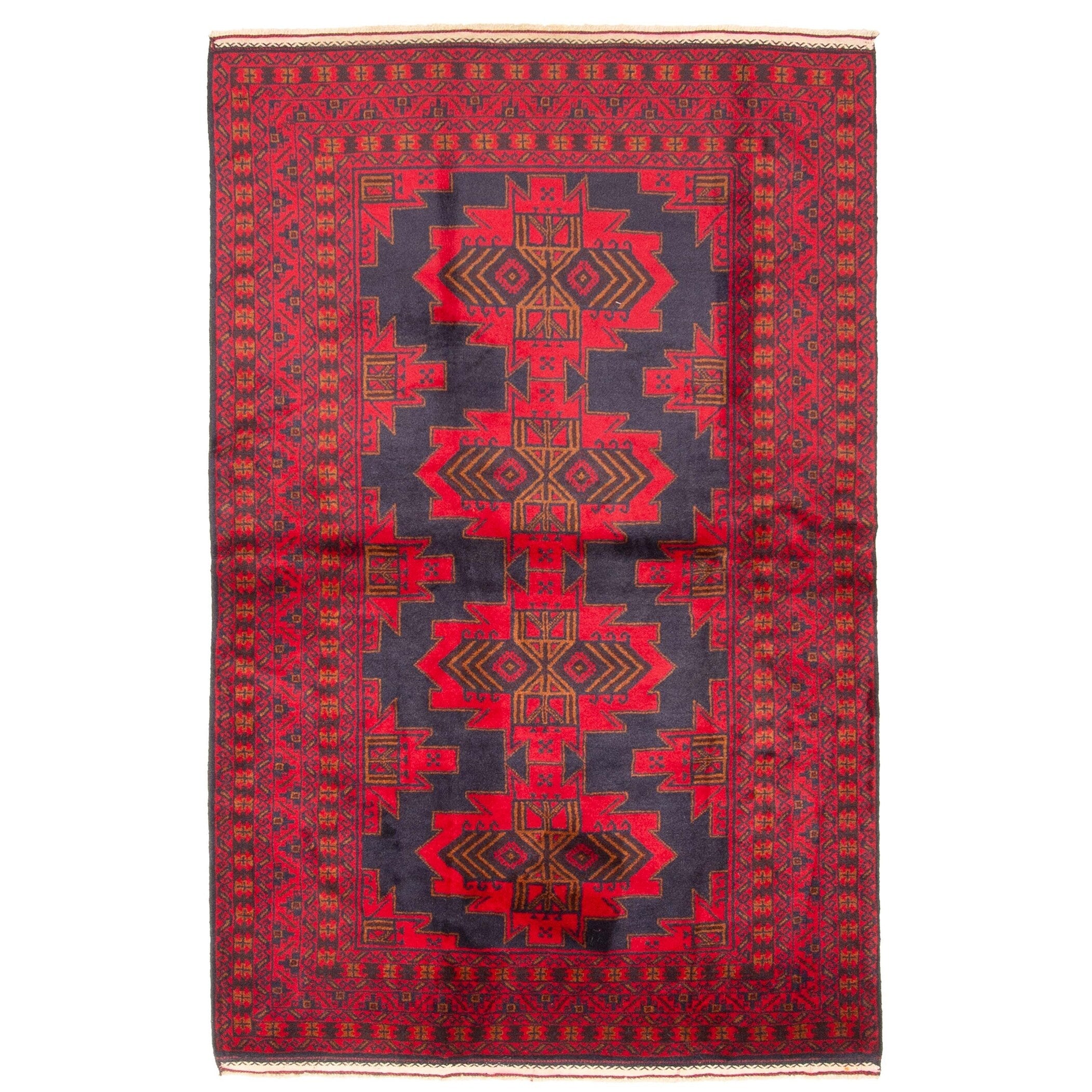 Ecarpetgallery Hand Knotted Teimani Red Wool Rug 42 X 63