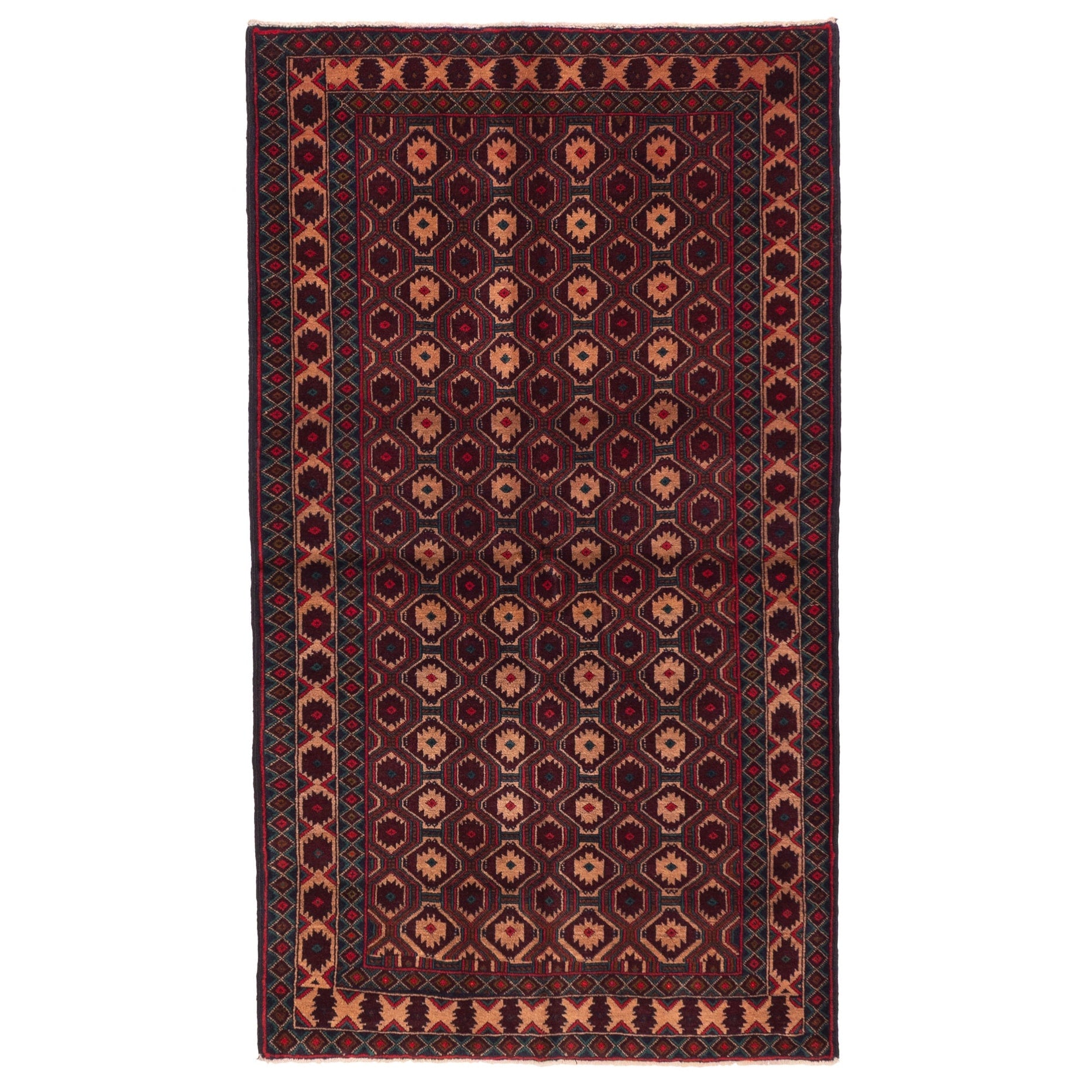 Ecarpetgallery Hand Knotted Teimani Red Wool Rug 36 X 63