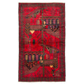 Ecarpetgallery Hand Knotted Teimani Red Wool Rug 39 X 64