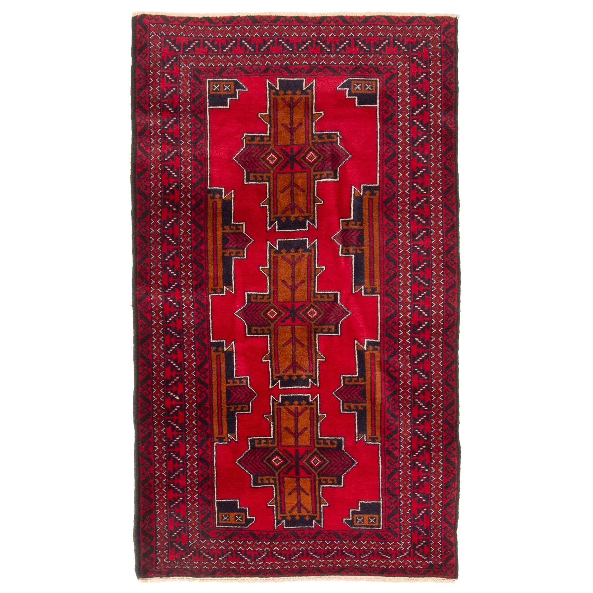 Ecarpetgallery Hand Knotted Teimani Red Wool Rug 210 X 50