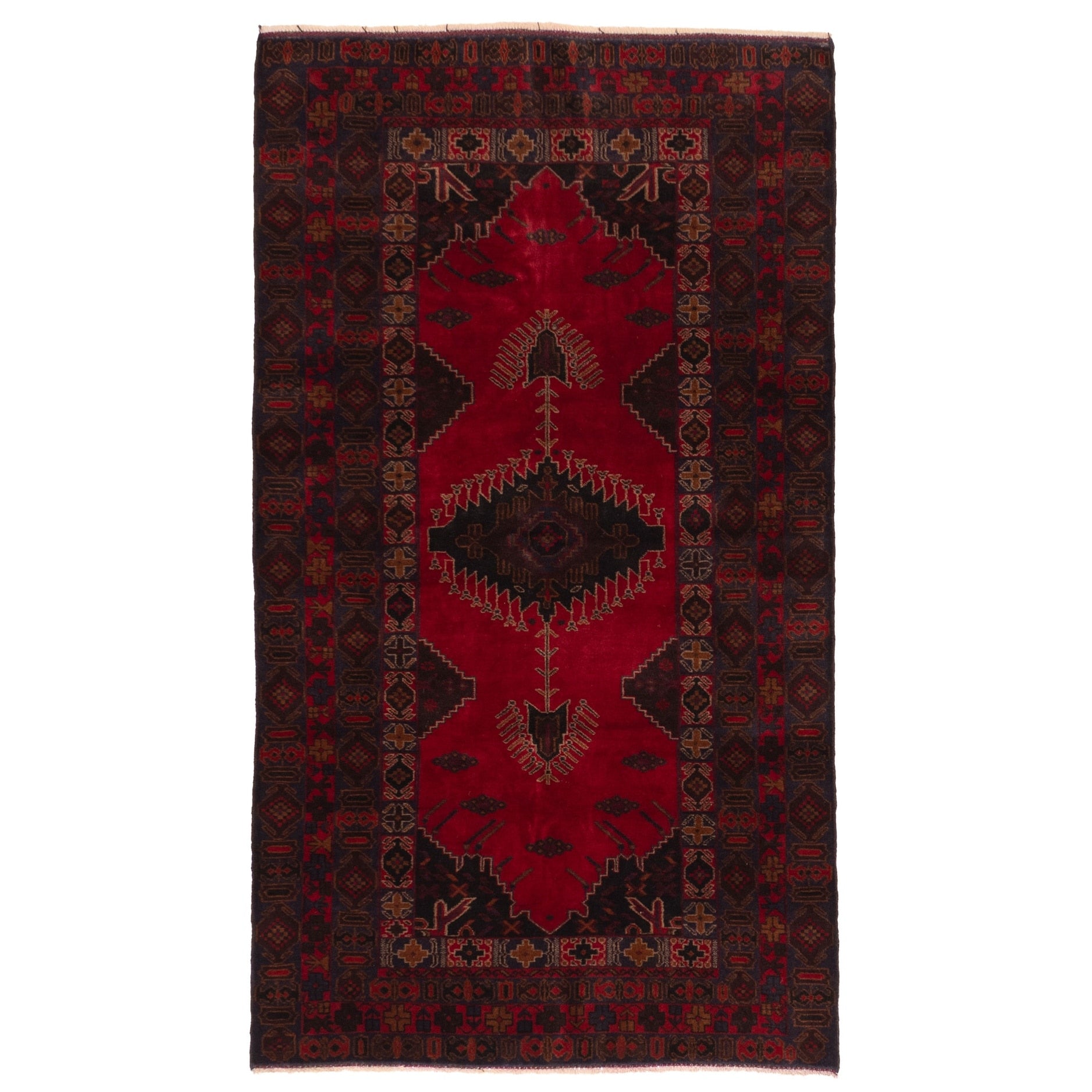 Ecarpetgallery Hand Knotted Teimani Red Wool Rug 38 X 63