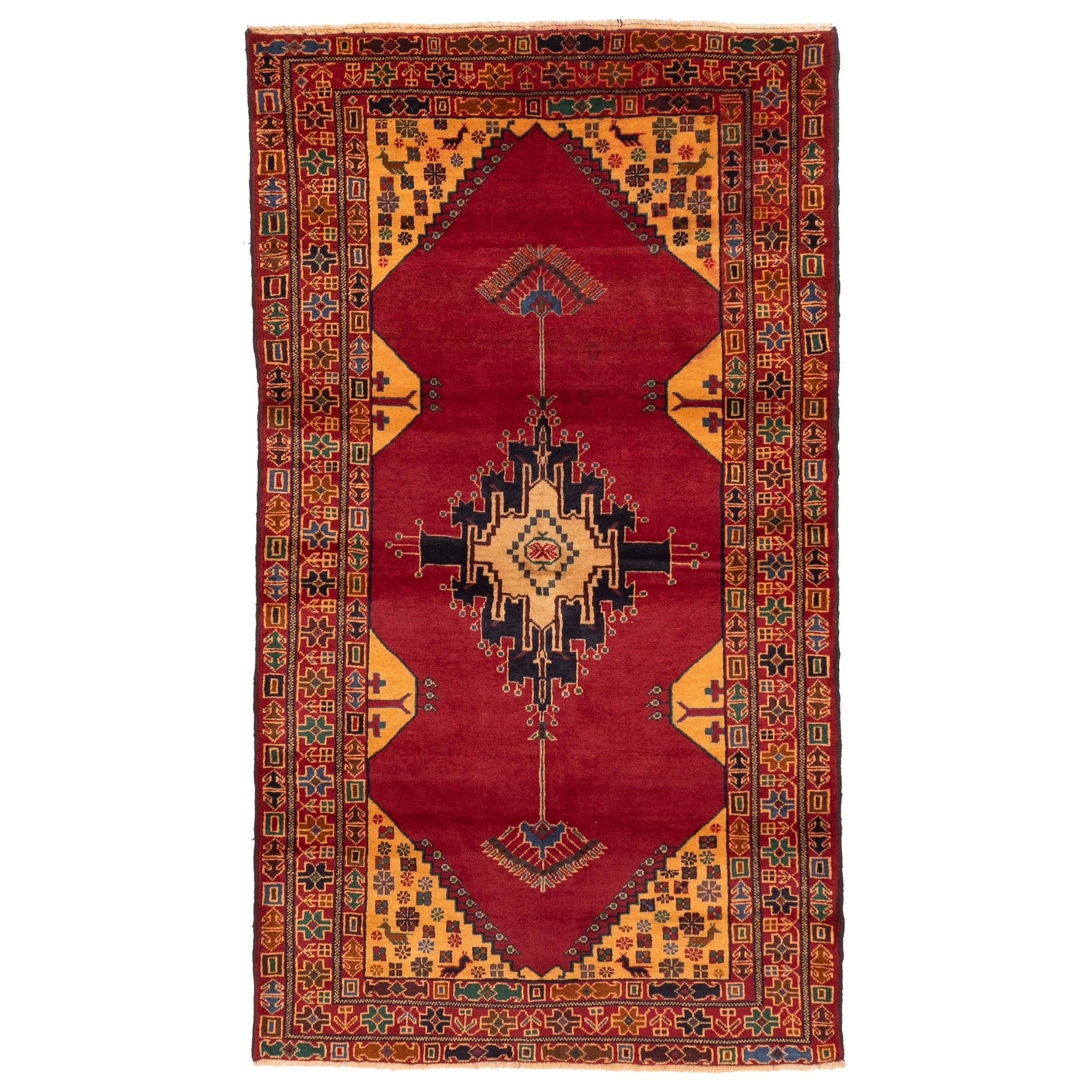 Ecarpetgallery Hand Knotted Teimani Red Wool Rug 39 X 610