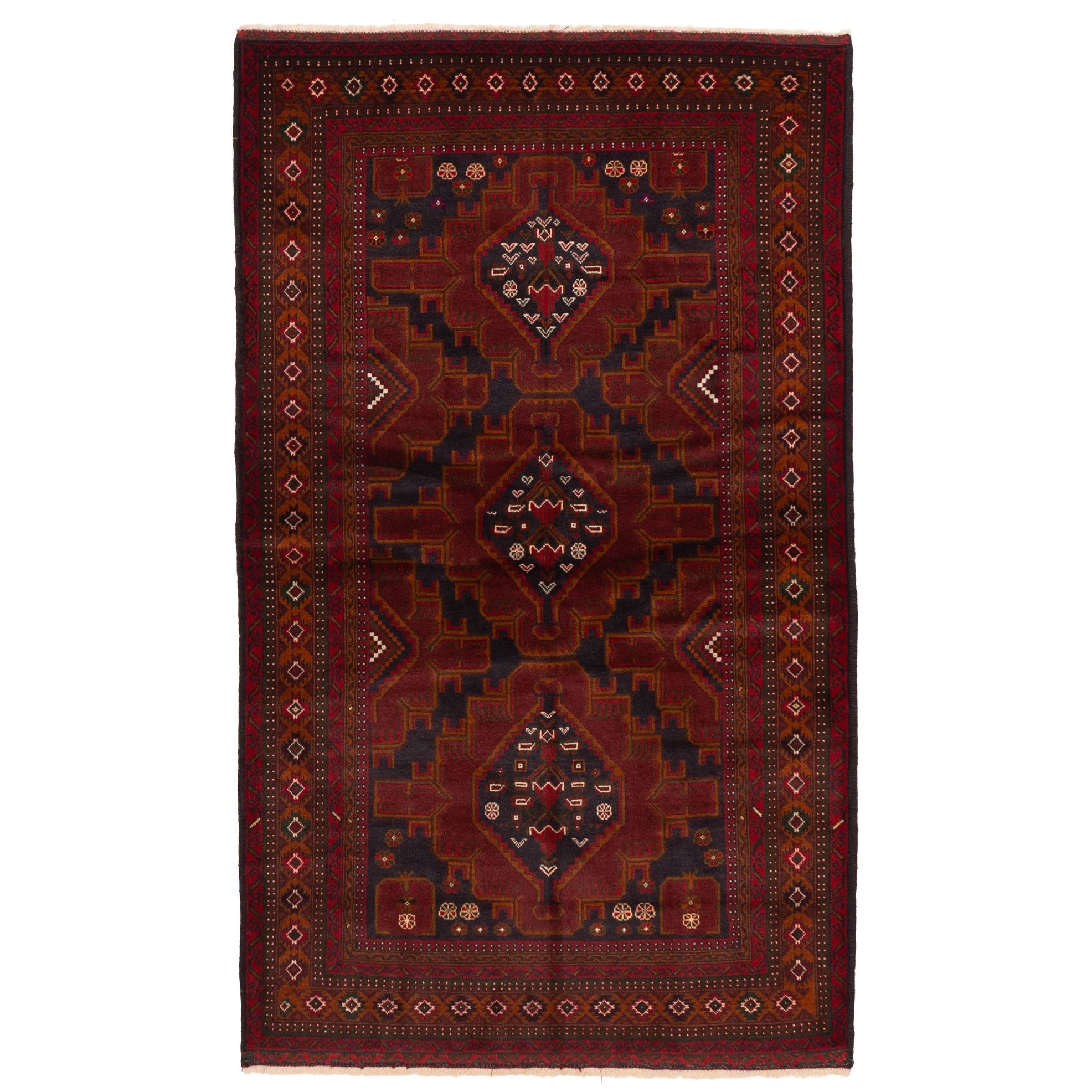 Ecarpetgallery Hand Knotted Teimani Red Wool Rug 37 X 62