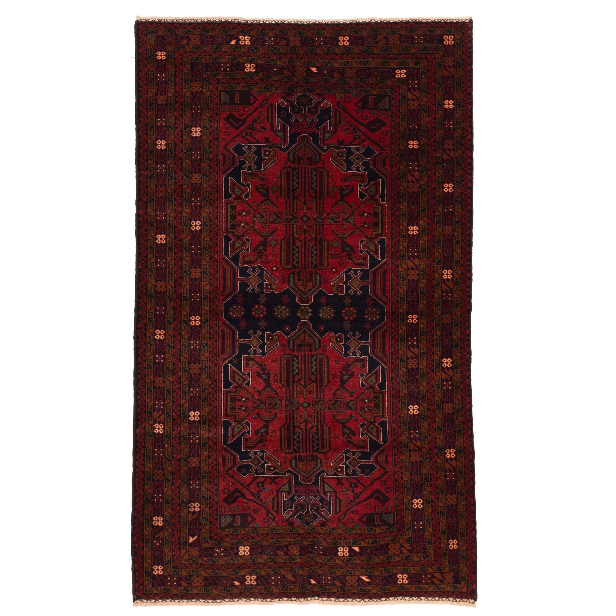 Ecarpetgallery Hand Knotted Teimani Red Wool Rug 41 X 67