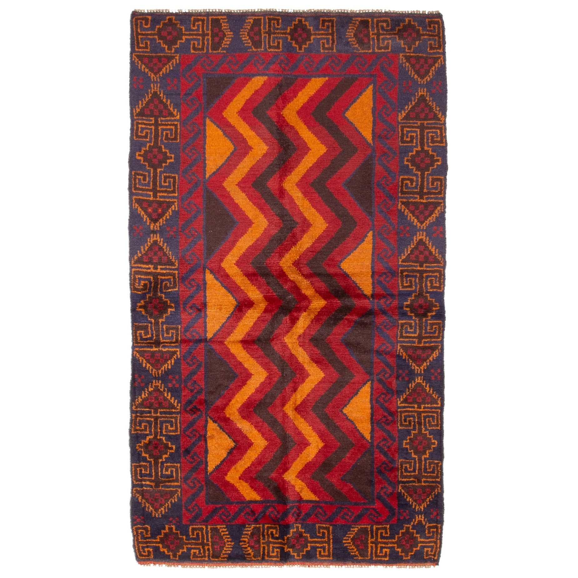 Ecarpetgallery Hand Knotted Teimani Red Wool Rug 35 X 64