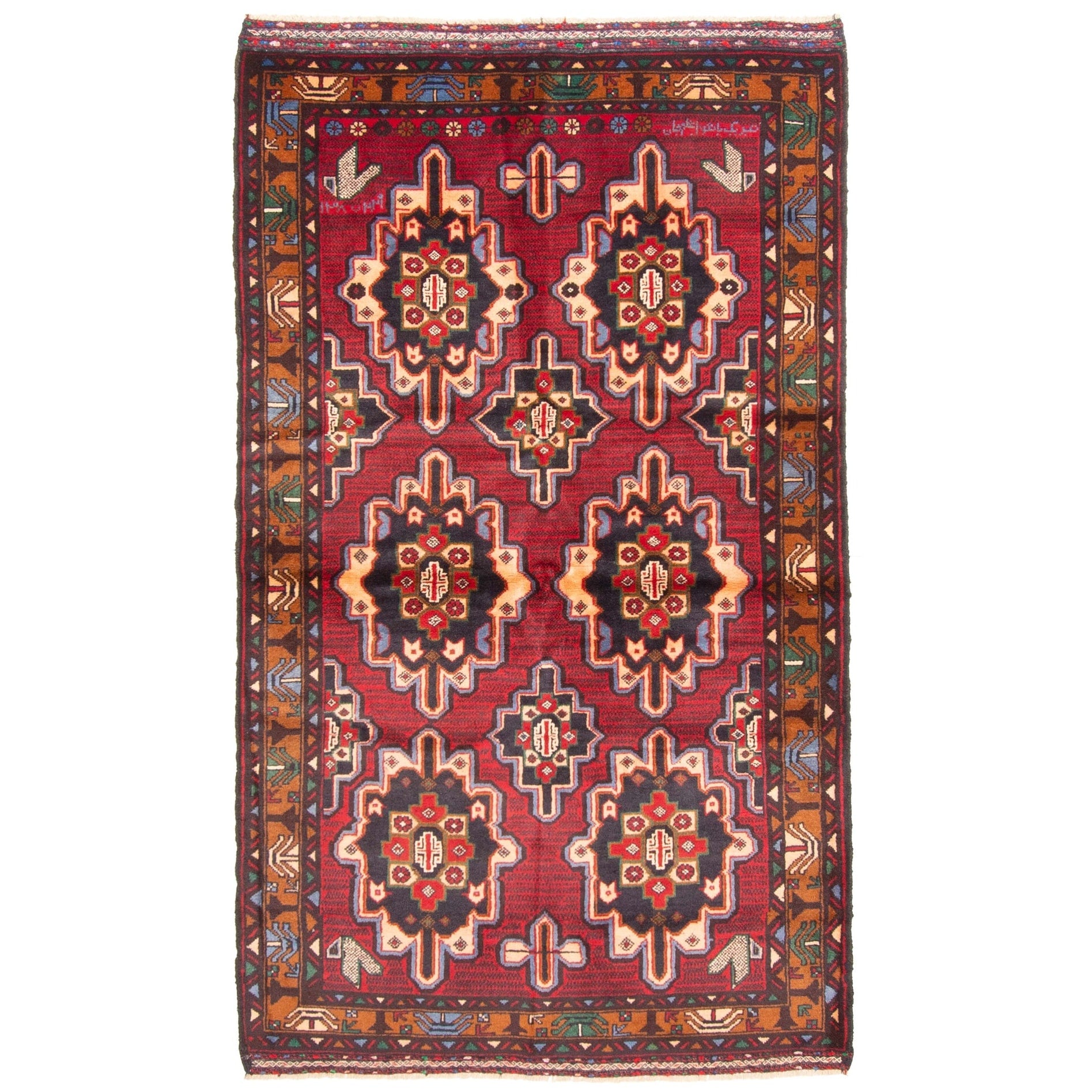 Ecarpetgallery Hand Knotted Teimani Red Wool Rug 36 X 62