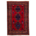 Ecarpetgallery Hand Knotted Teimani Red Wool Rug 42 X 66