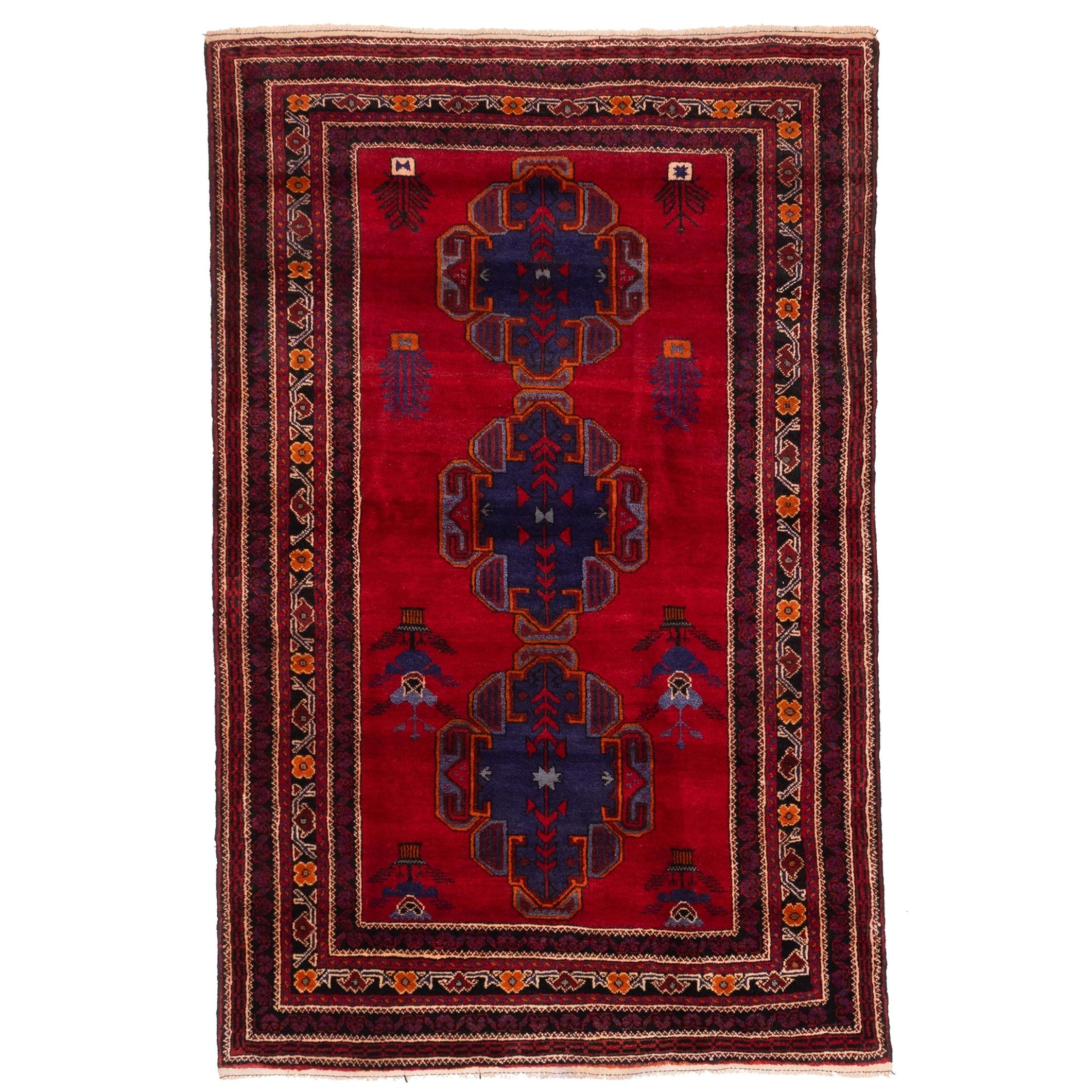 Ecarpetgallery Hand Knotted Teimani Red Wool Rug 42 X 66