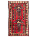Ecarpetgallery Hand Knotted Teimani Red Wool Rug 211 X 52