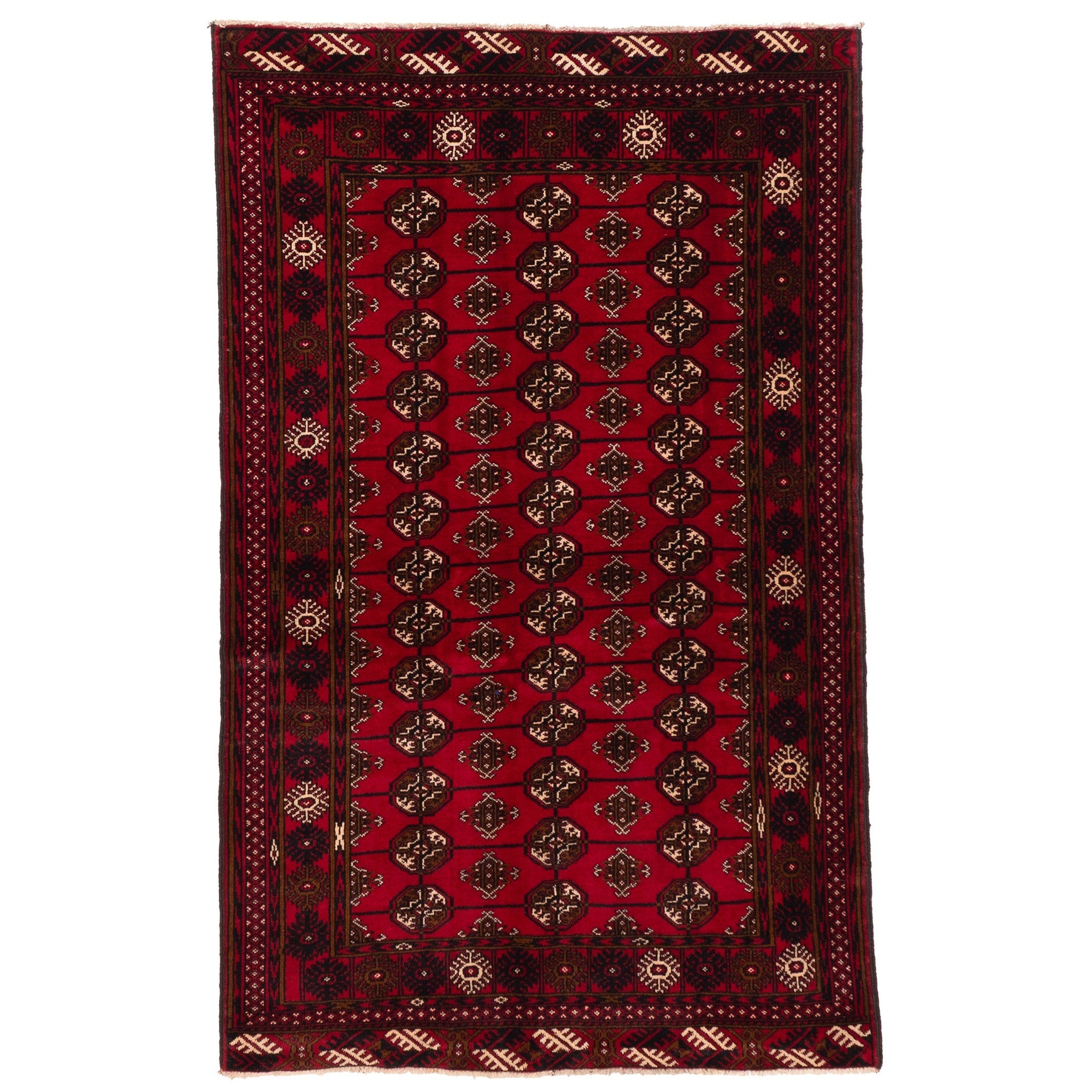 Ecarpetgallery Hand Knotted Teimani Red Wool Rug 40 X 70