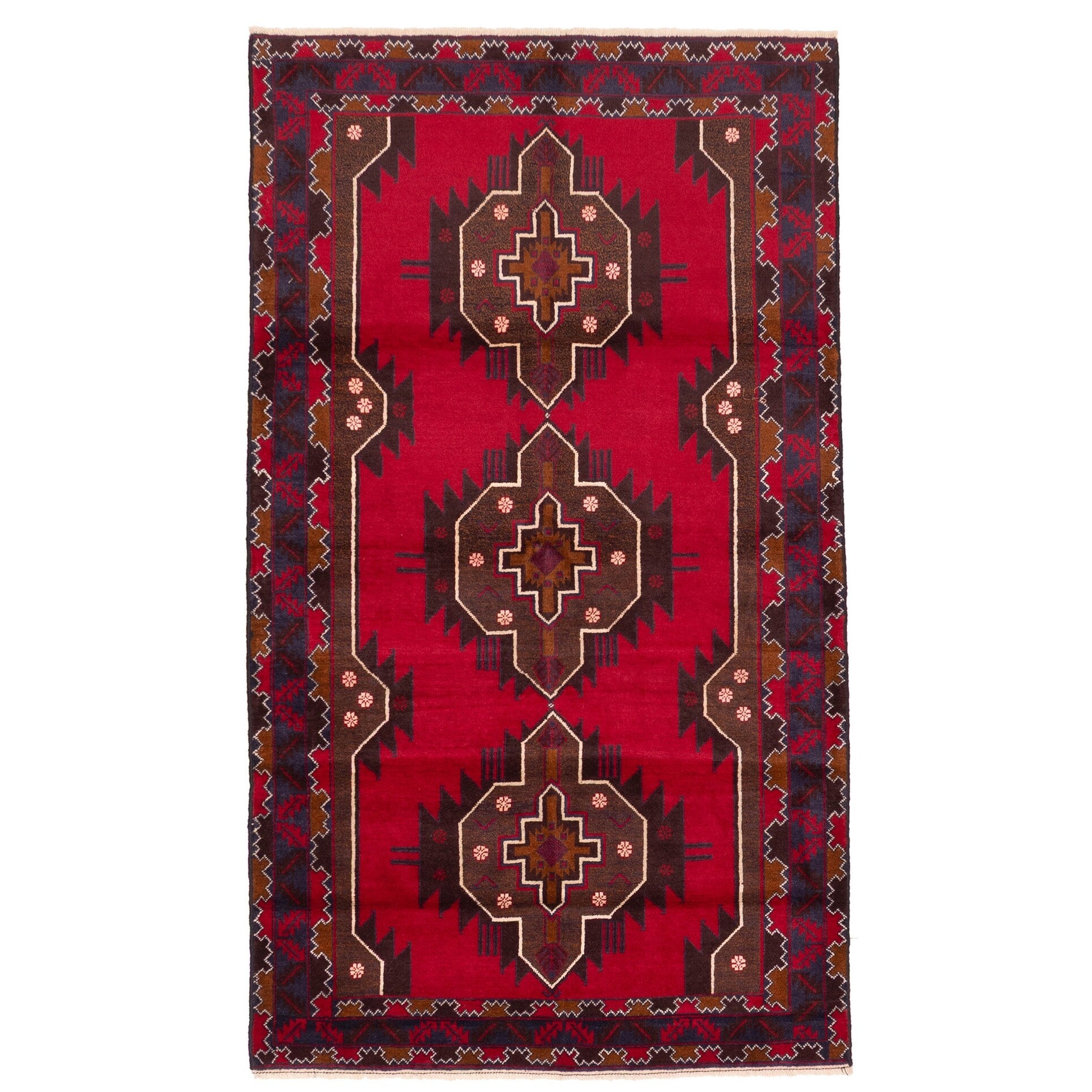 Ecarpetgallery Hand Knotted Teimani Red Wool Rug 39 X 68