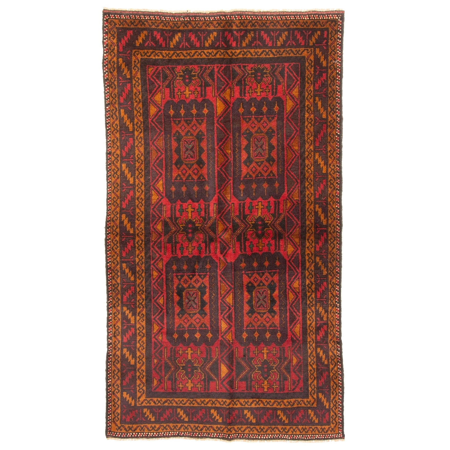 Ecarpetgallery Hand Knotted Teimani Red Wool Rug 33 X 61
