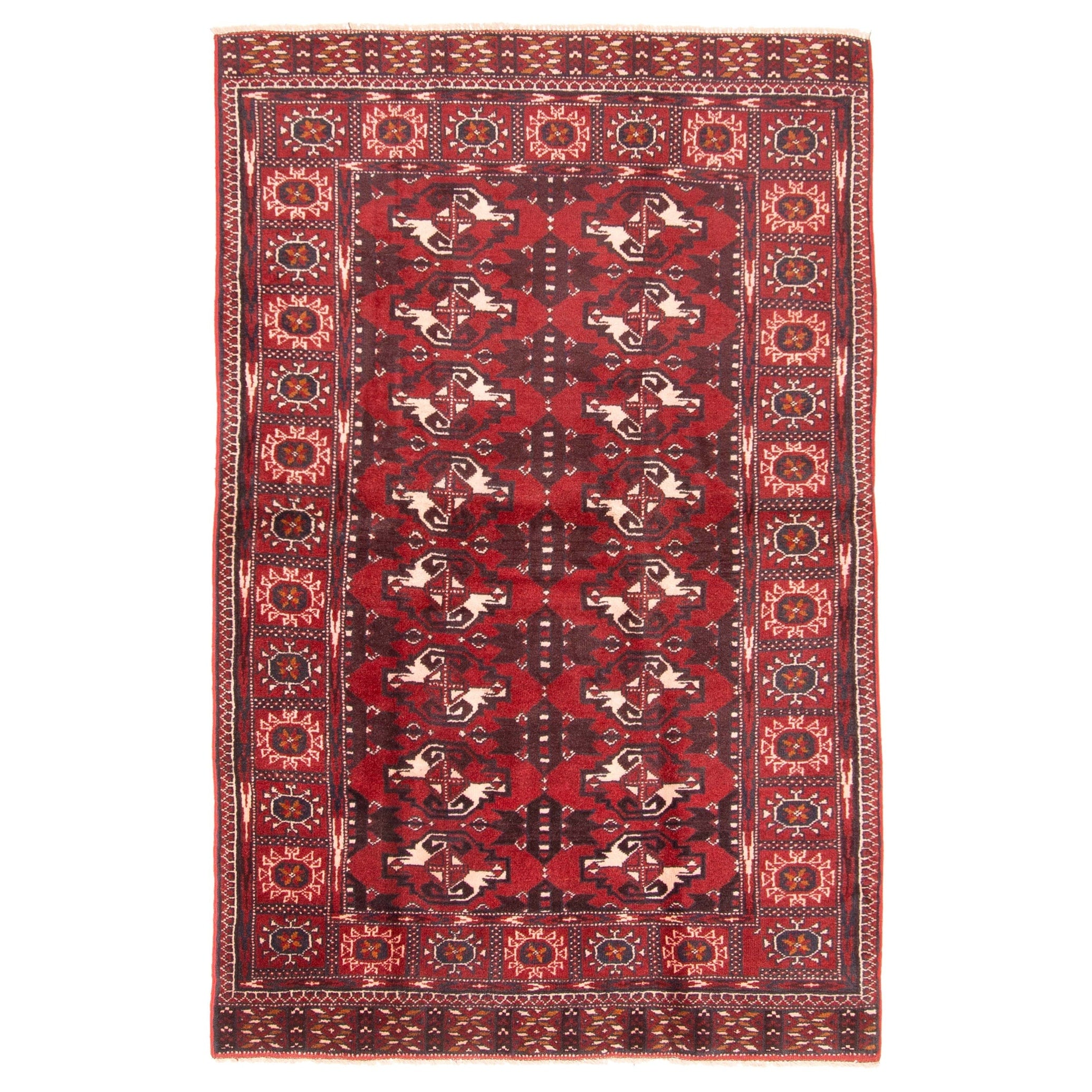 Ecarpetgallery Hand Knotted Teimani Red Wool Rug 42 X 66