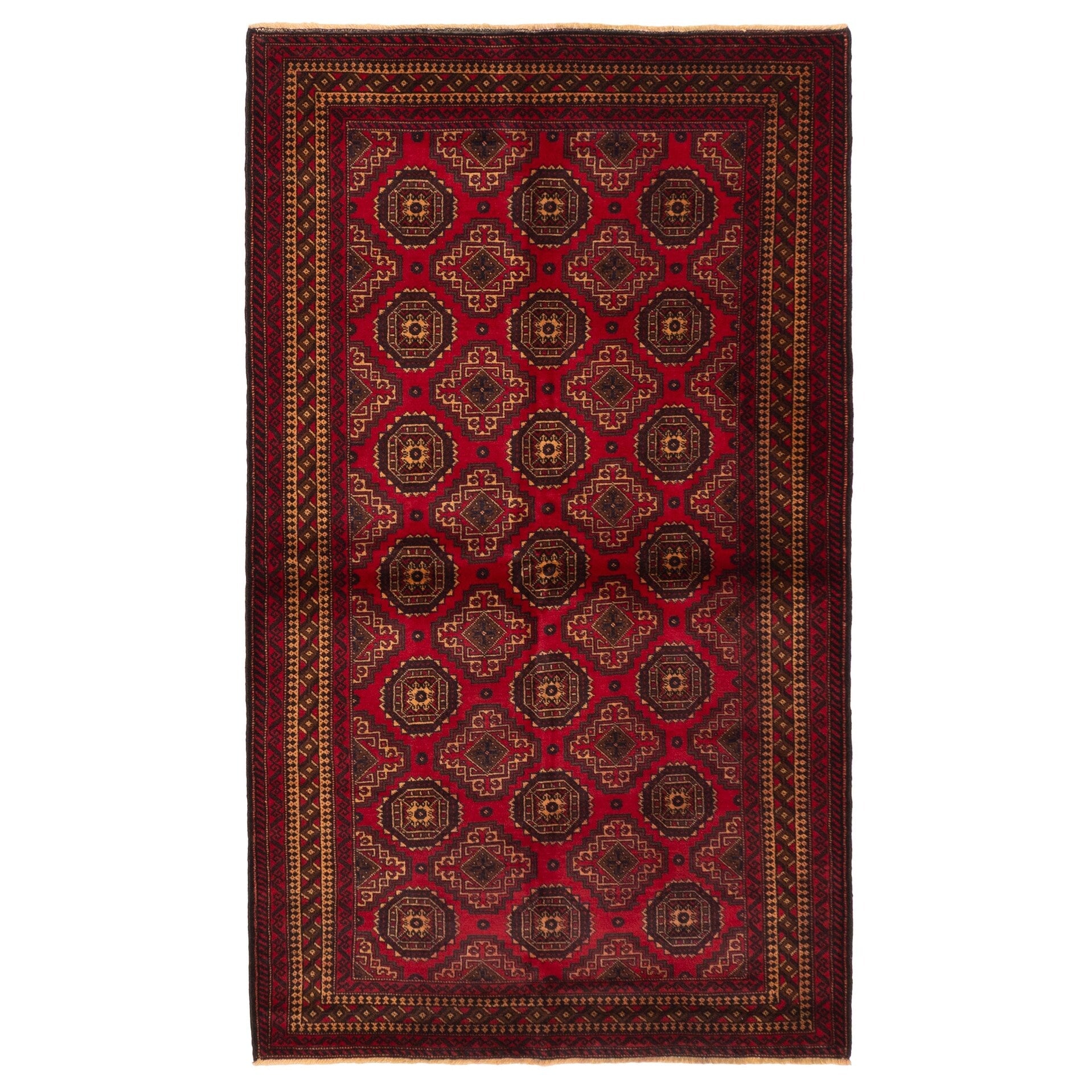 Ecarpetgallery Hand Knotted Teimani Red Wool Rug 38 X 65