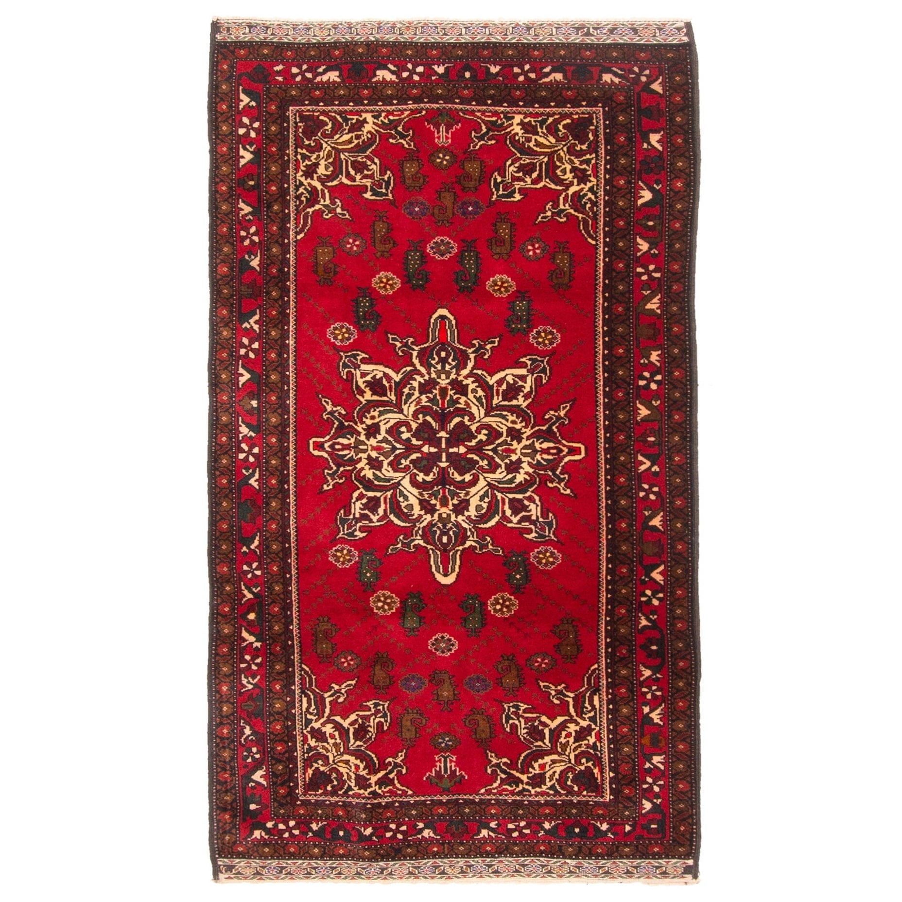 Ecarpetgallery Hand Knotted Teimani Red Wool Rug 210 X 52