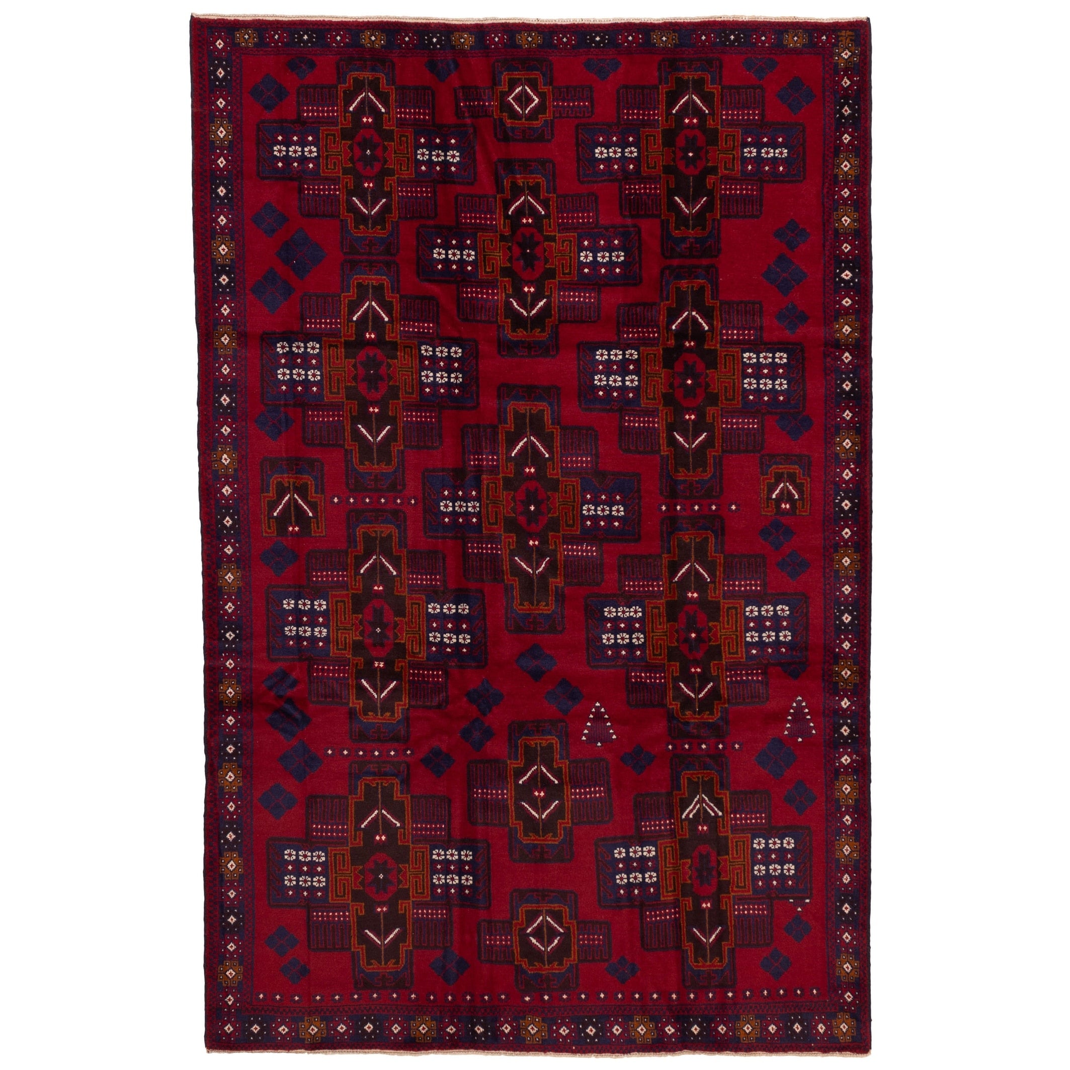 Ecarpetgallery Hand Knotted Teimani Red Wool Rug 63 X 95