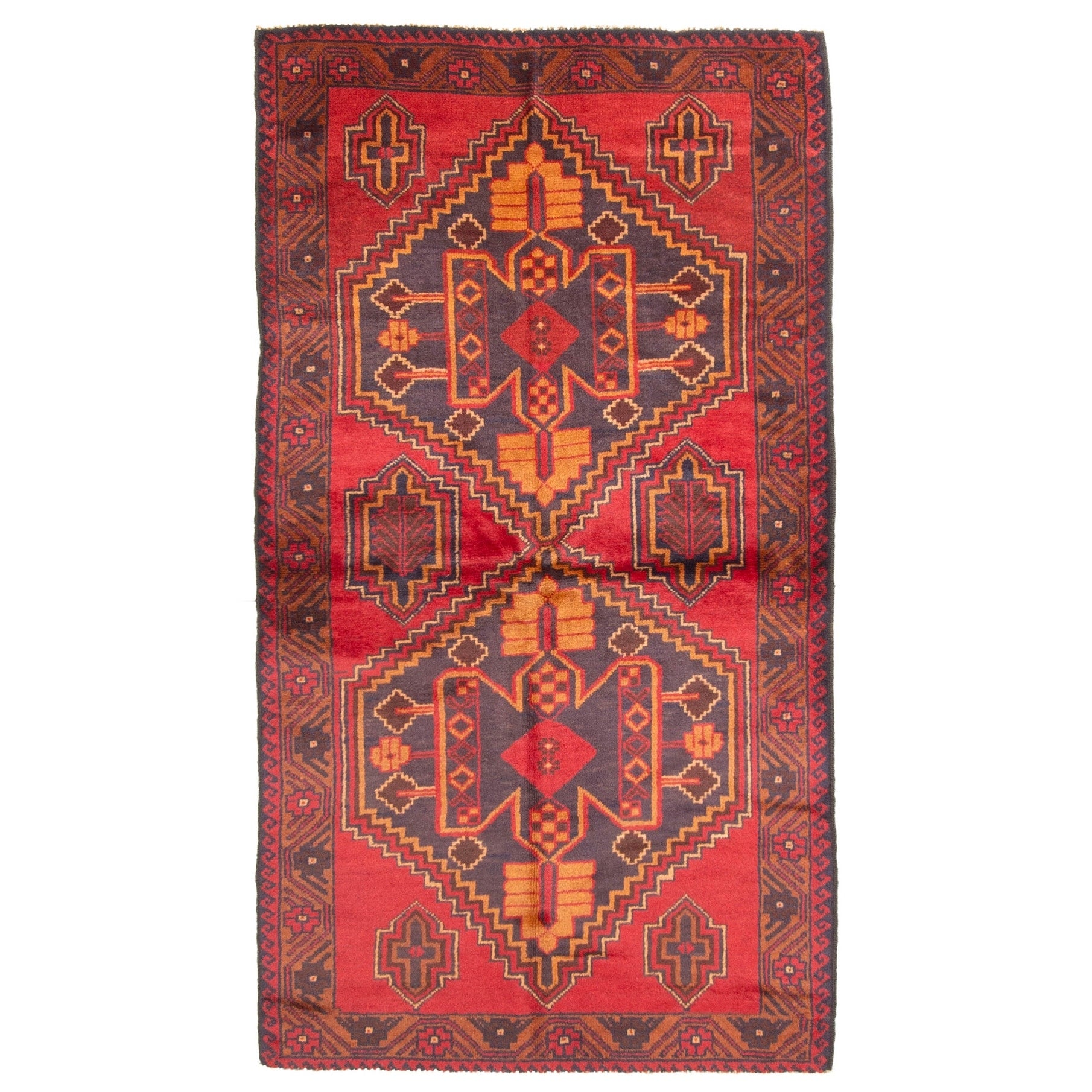 Ecarpetgallery Hand Knotted Teimani Red Wool Rug 35 X 62