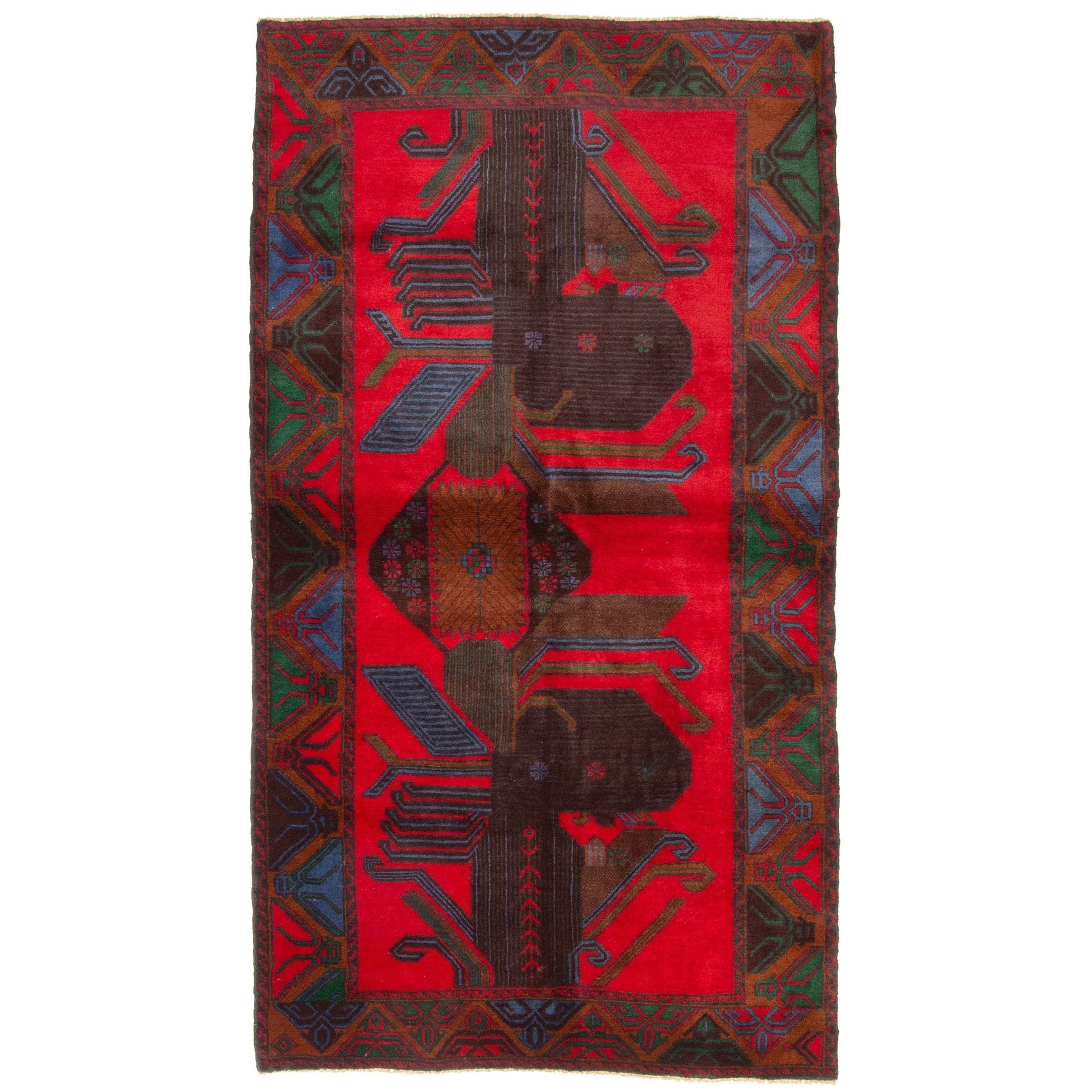 Ecarpetgallery Hand Knotted Teimani Red Wool Rug 38 X 610
