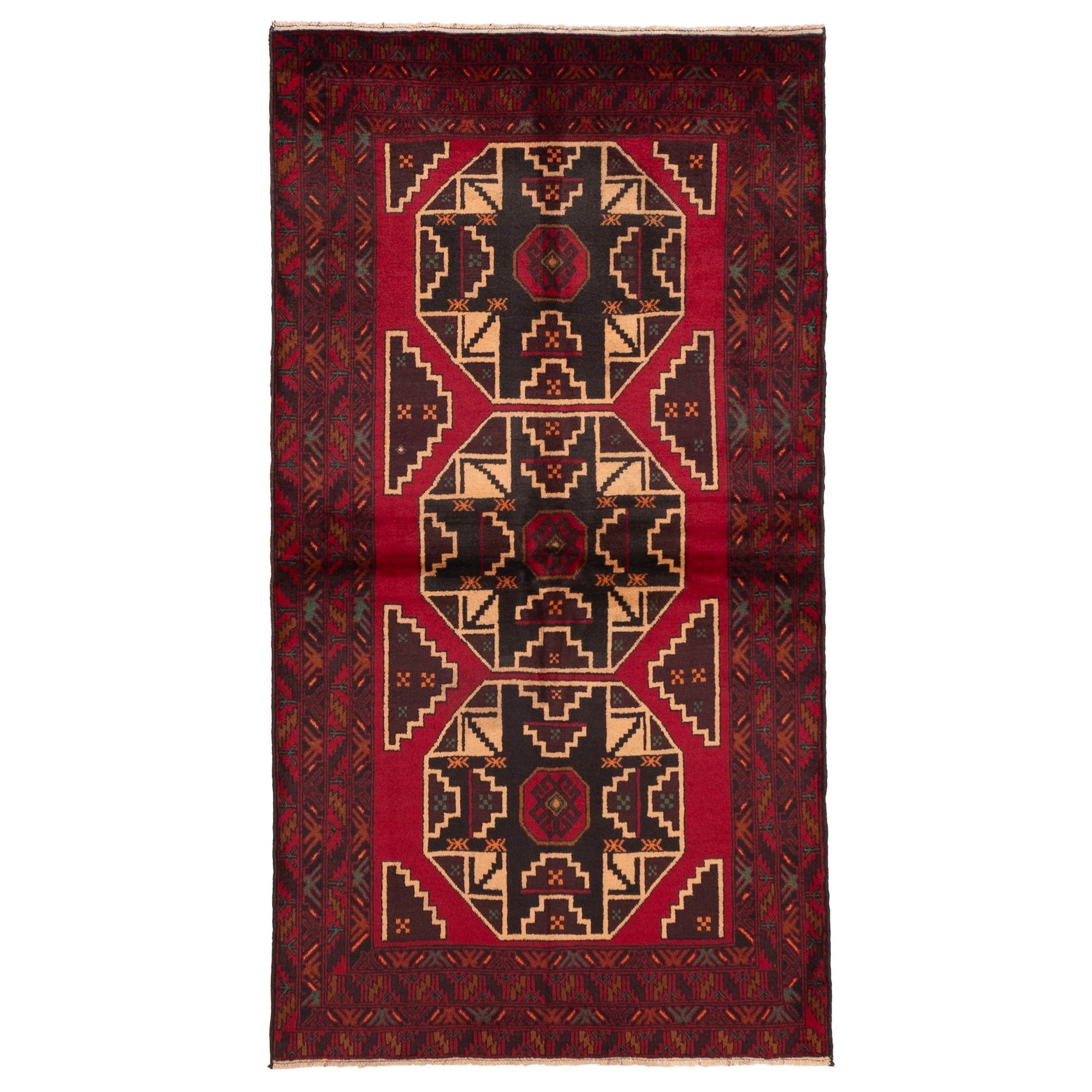 Ecarpetgallery Hand Knotted Teimani Red Wool Rug 310 X 71