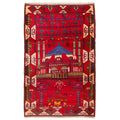 Ecarpetgallery Hand Knotted Teimani Red Wool Rug 32 X 51